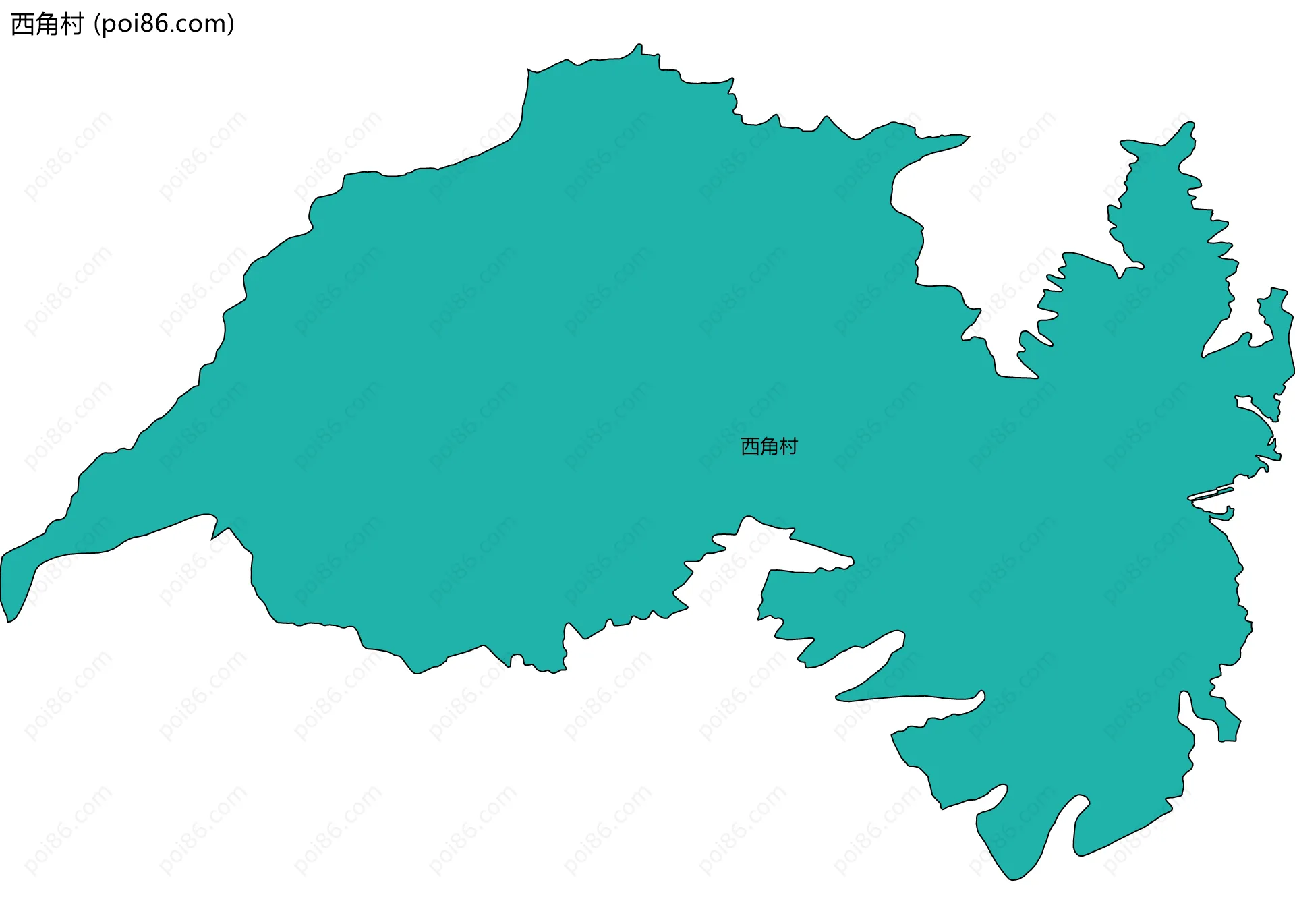 西角村边界地图
