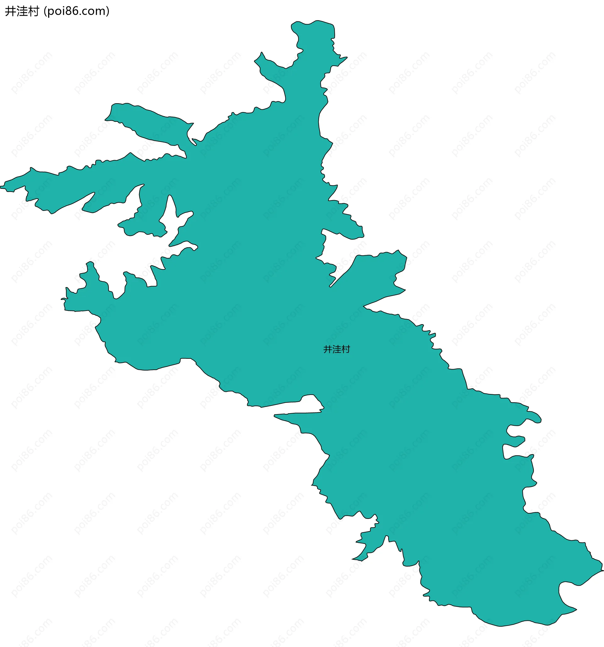 井洼村边界地图