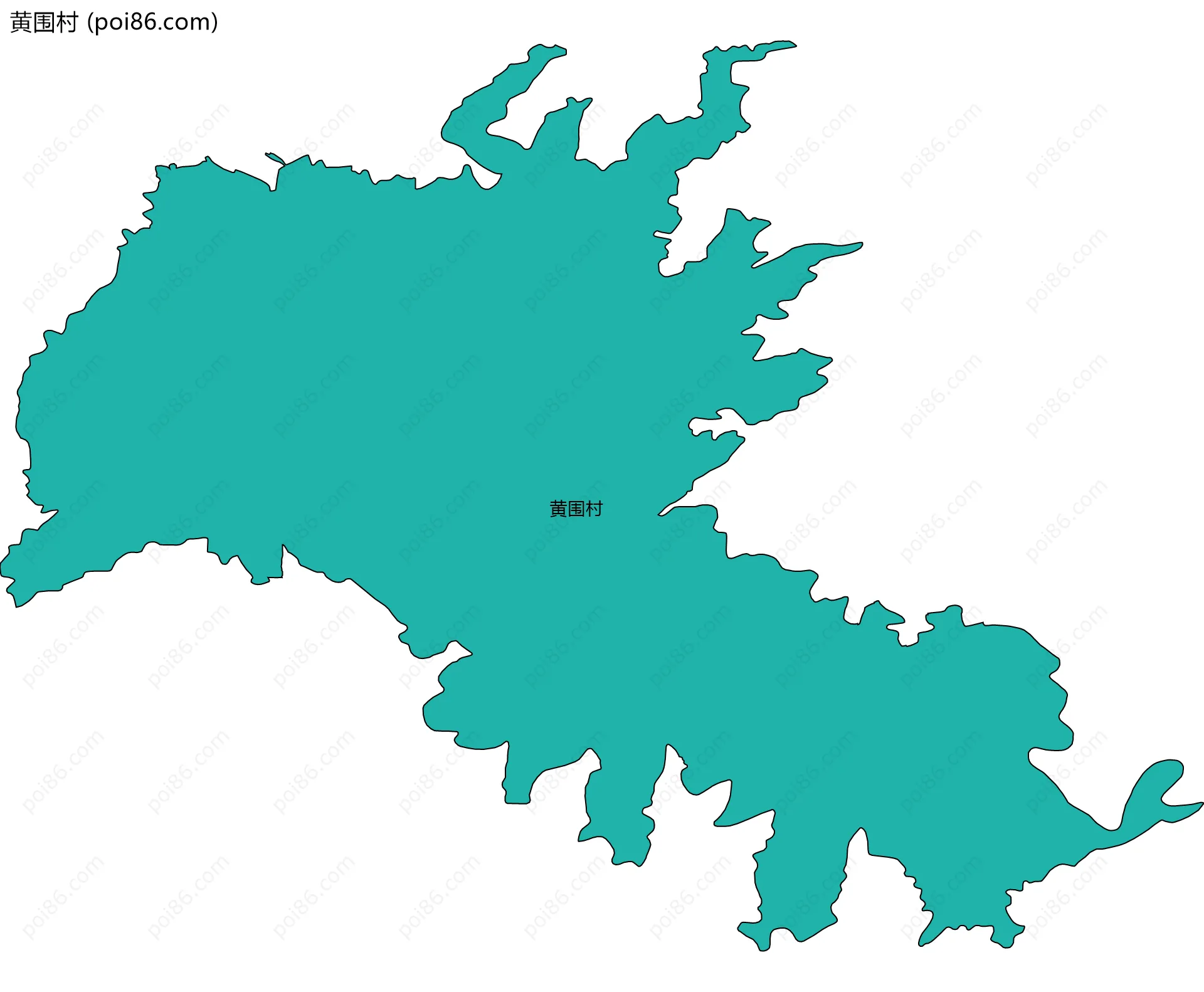 黄围村边界地图