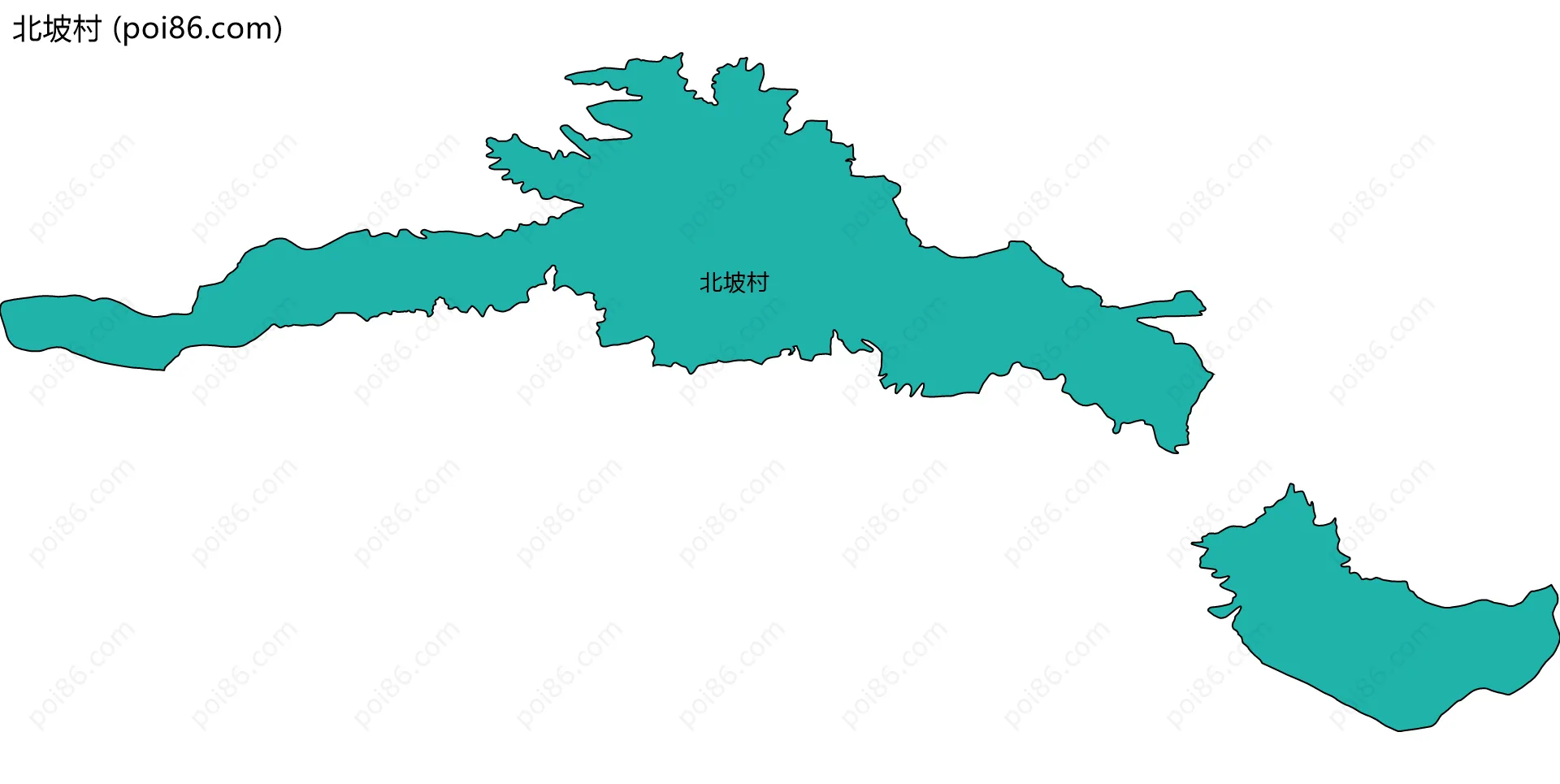 北坡村边界地图