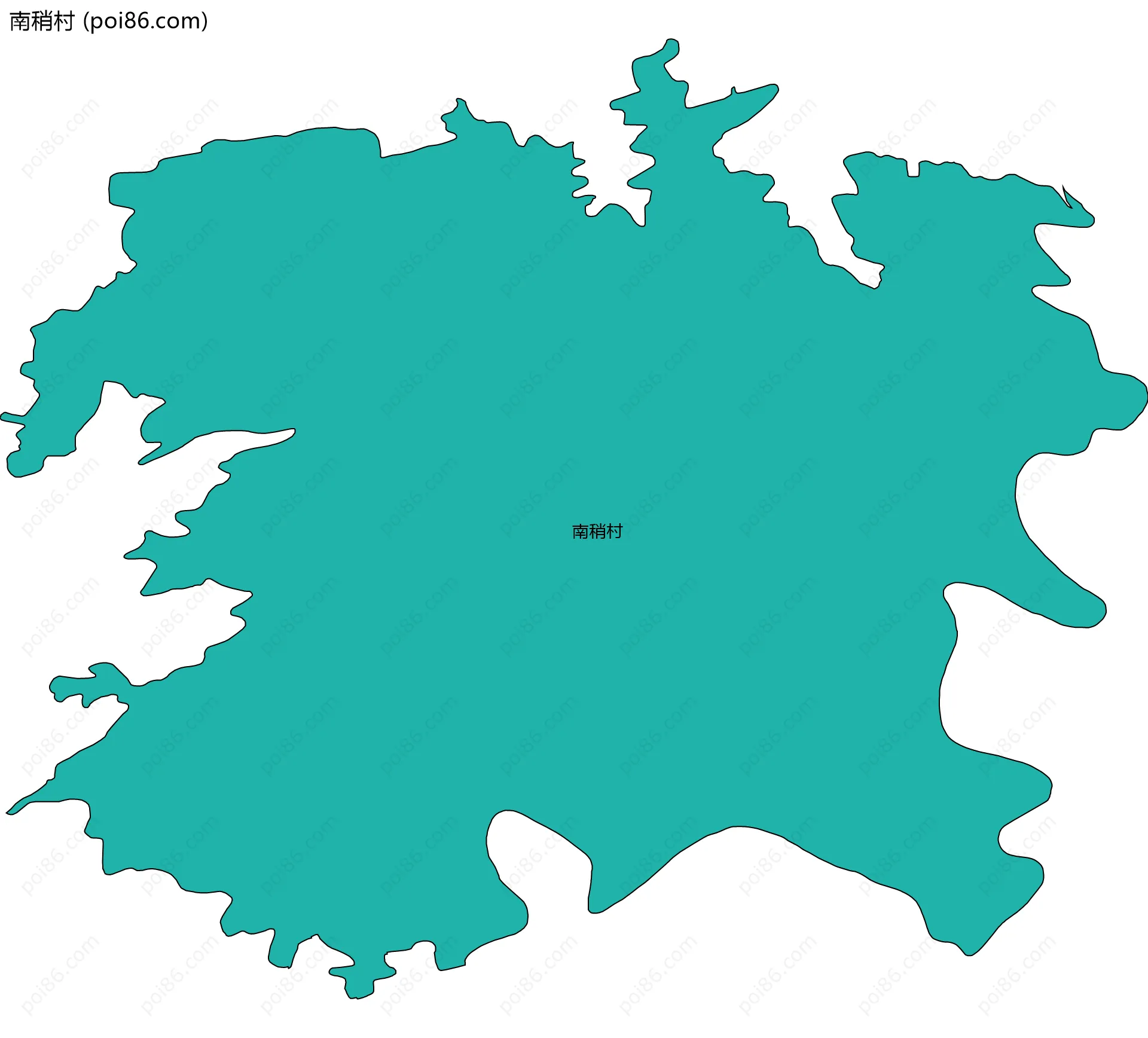 南稍村边界地图