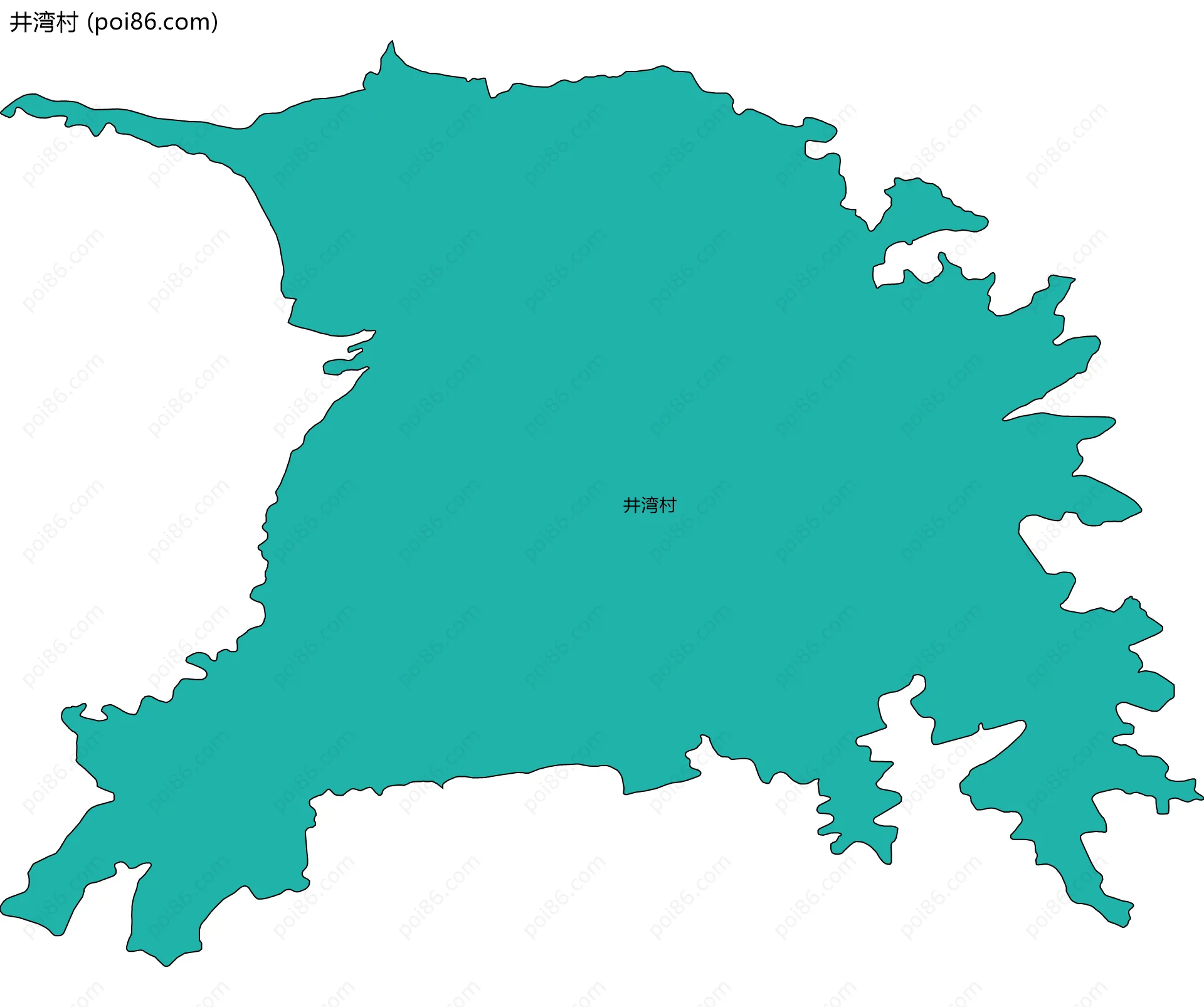 井湾村边界地图