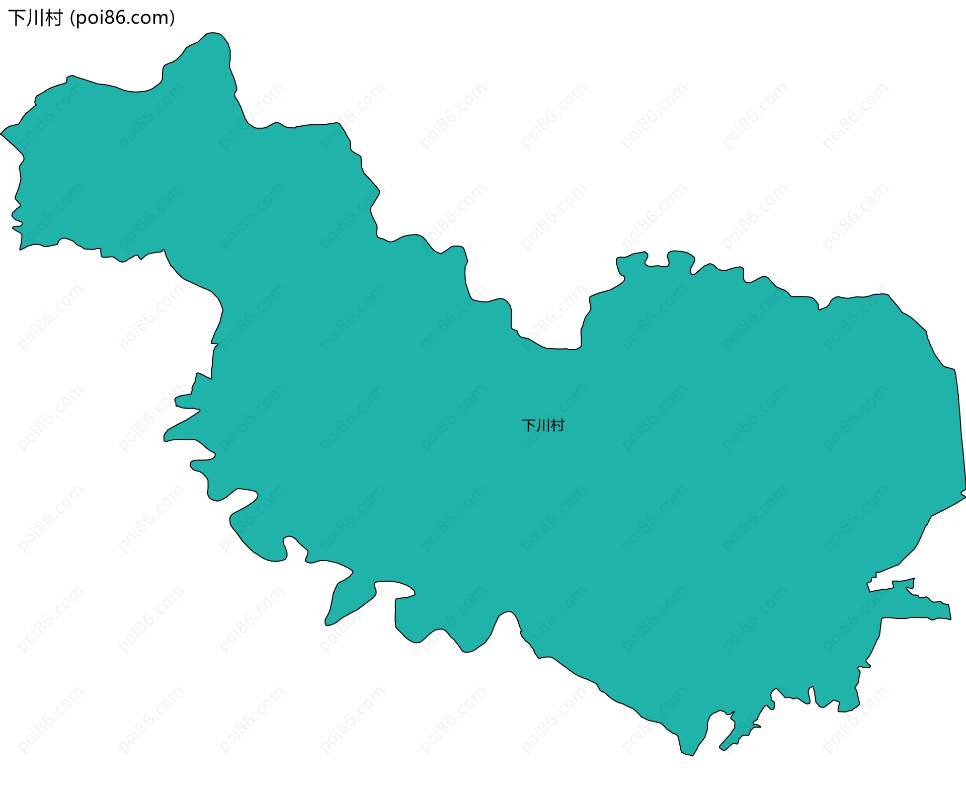 下川村边界地图
