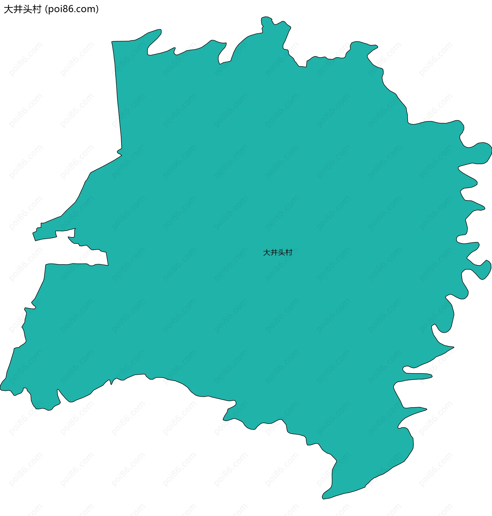 大井头村边界地图