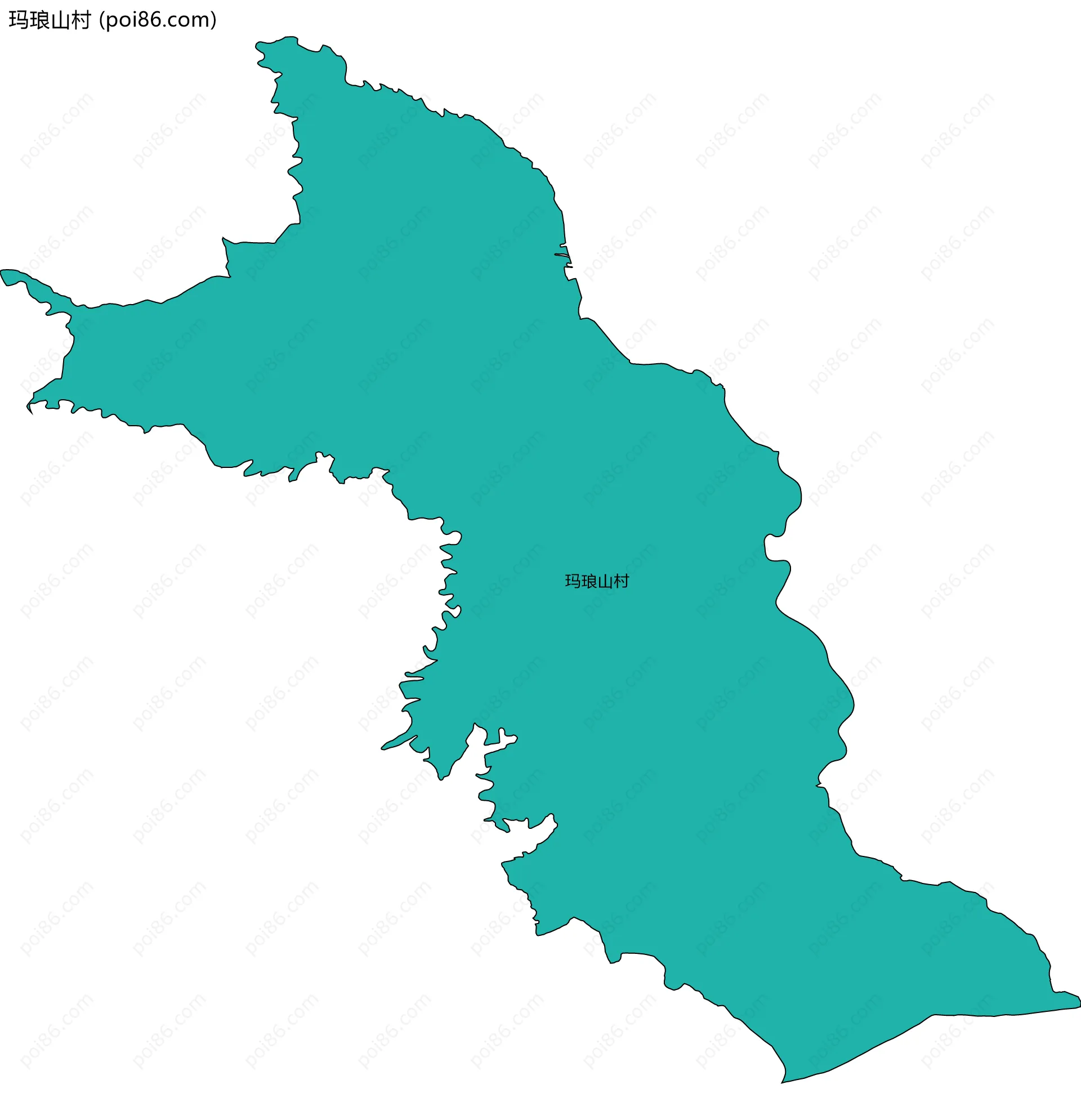 玛琅山村边界地图