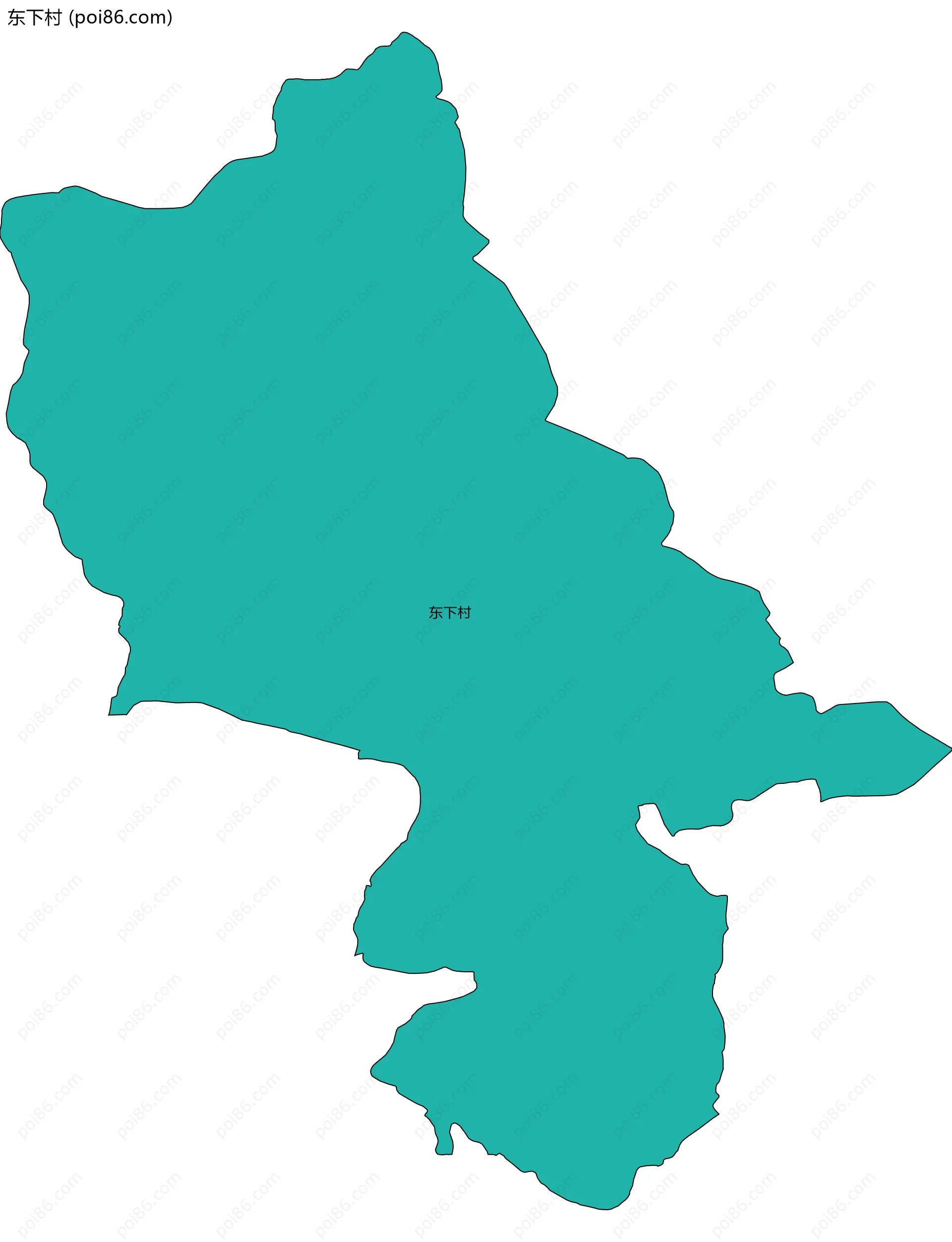 东下村边界地图
