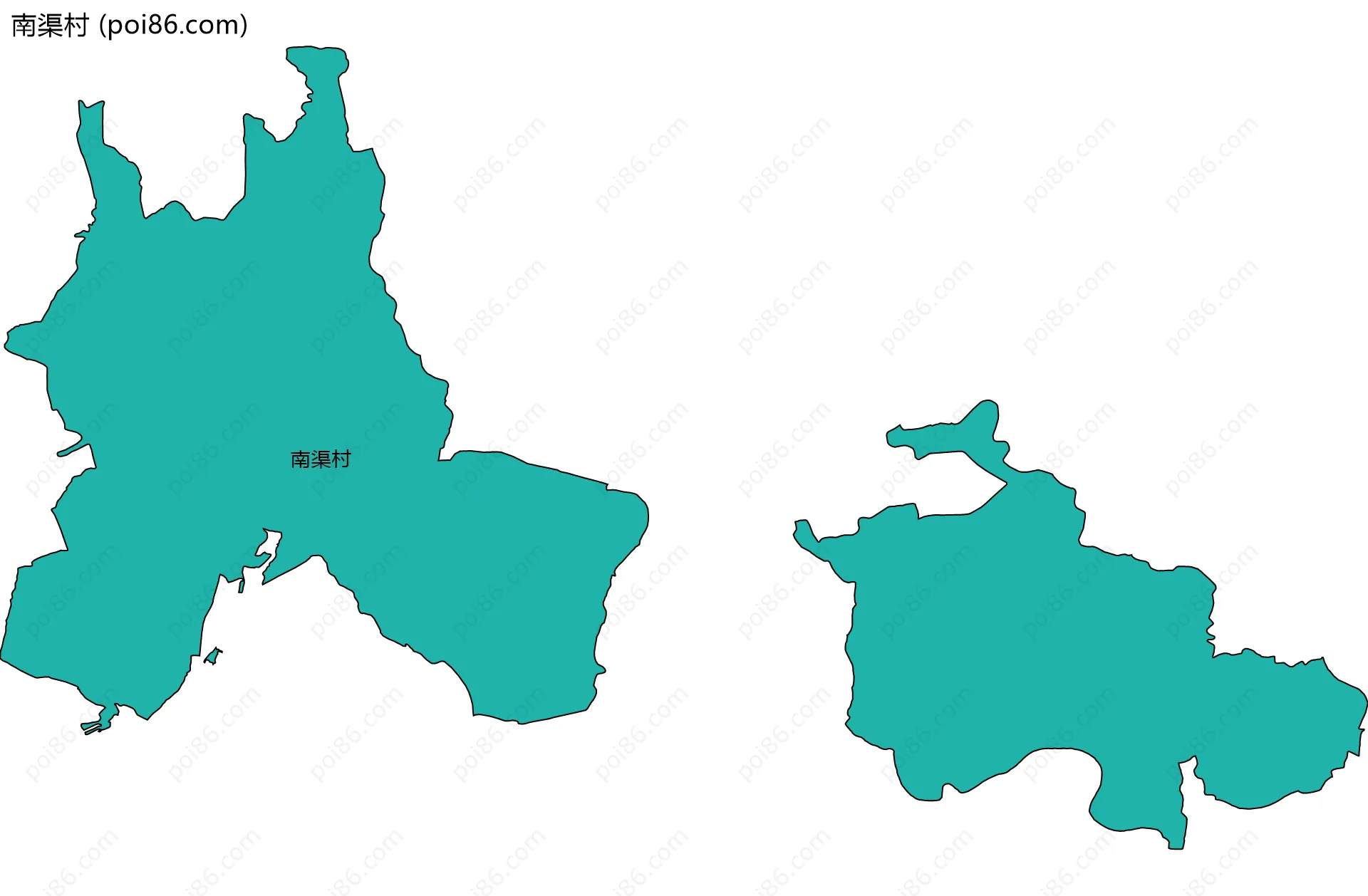 南渠村边界地图