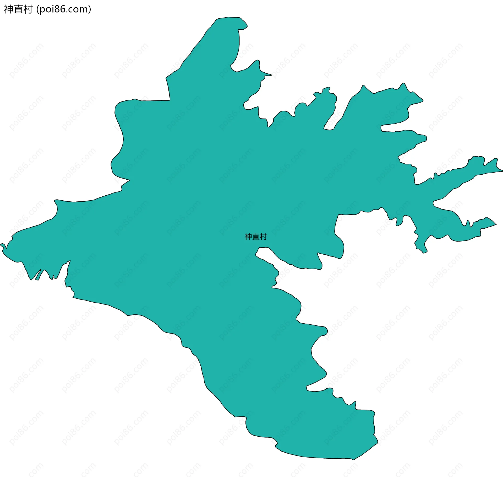 神直村边界地图