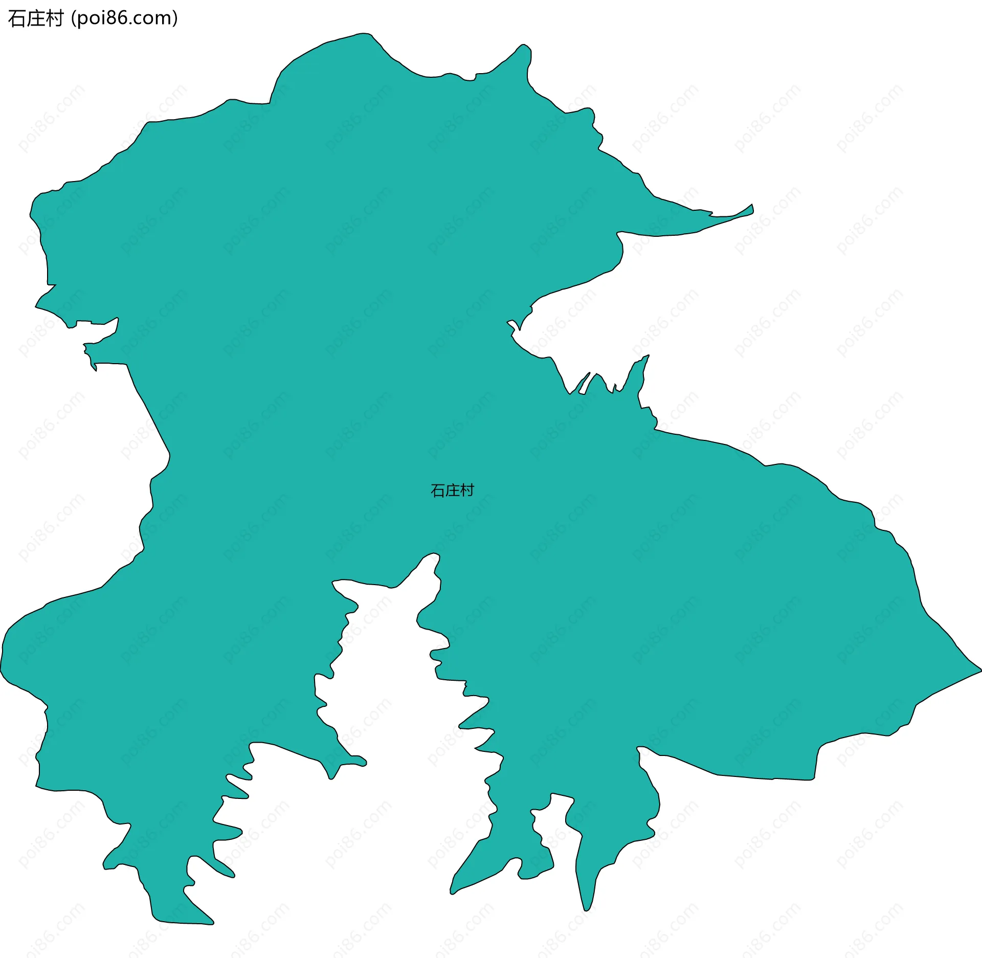 石庄村边界地图
