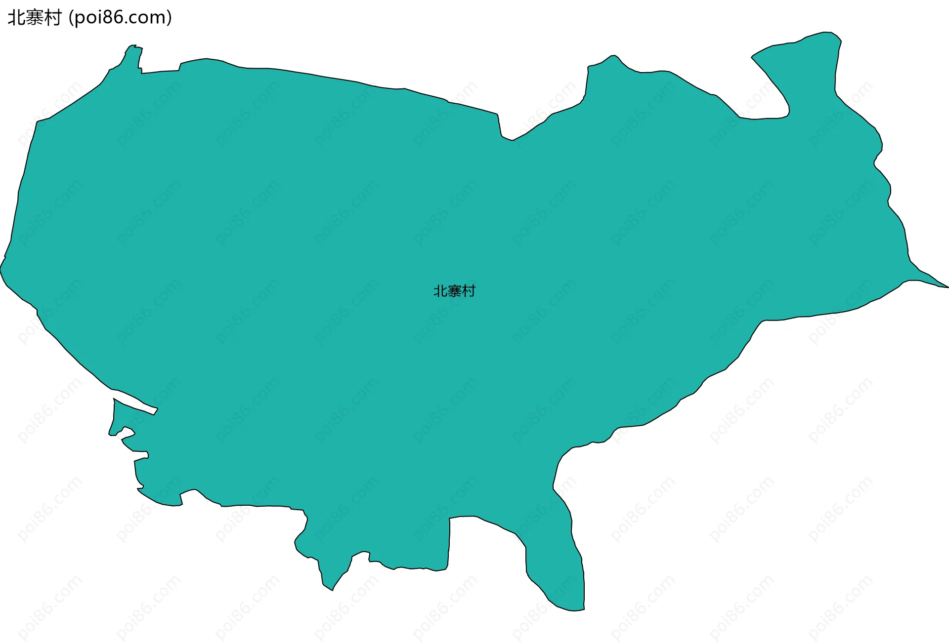 北寨村边界地图