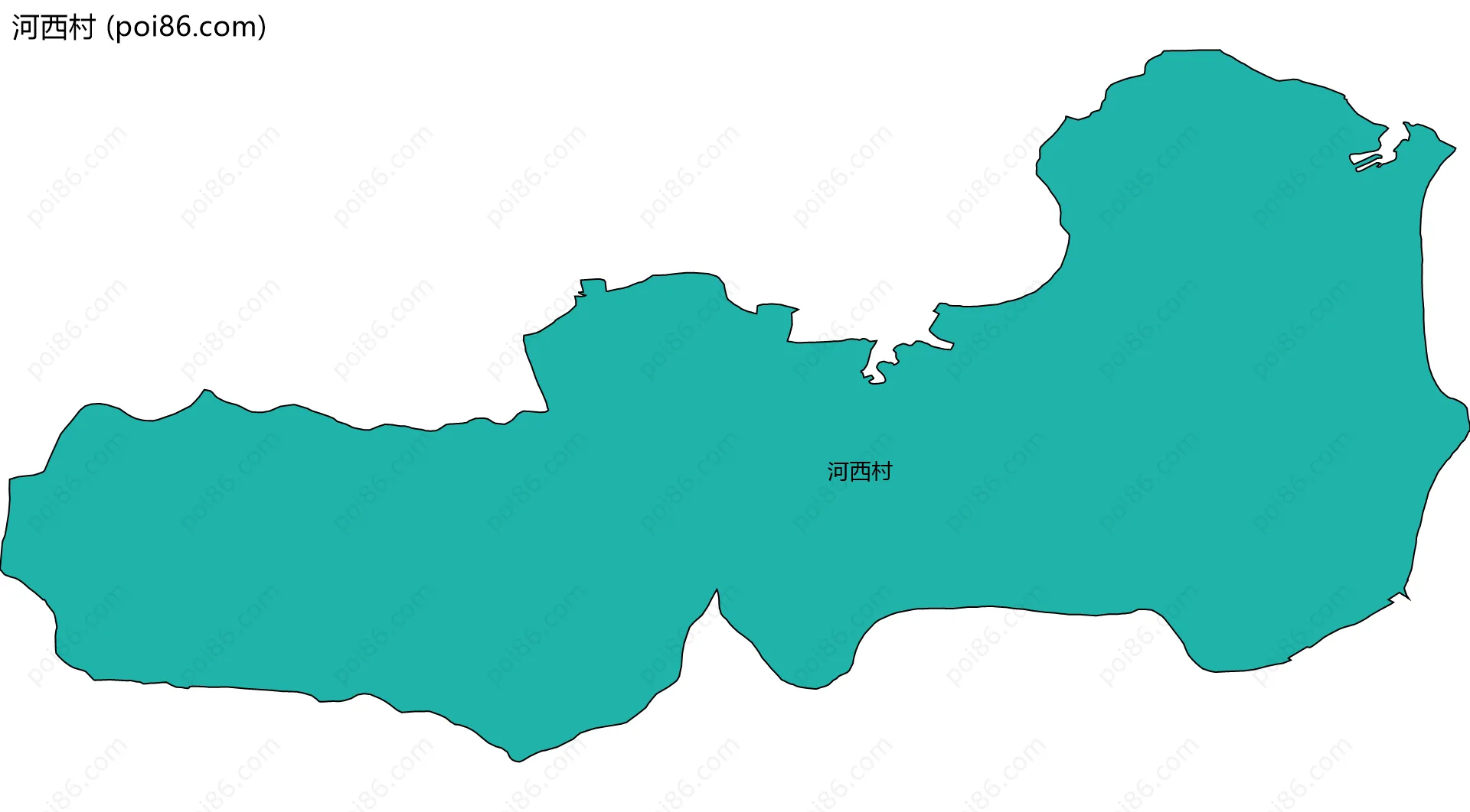 河西村边界地图