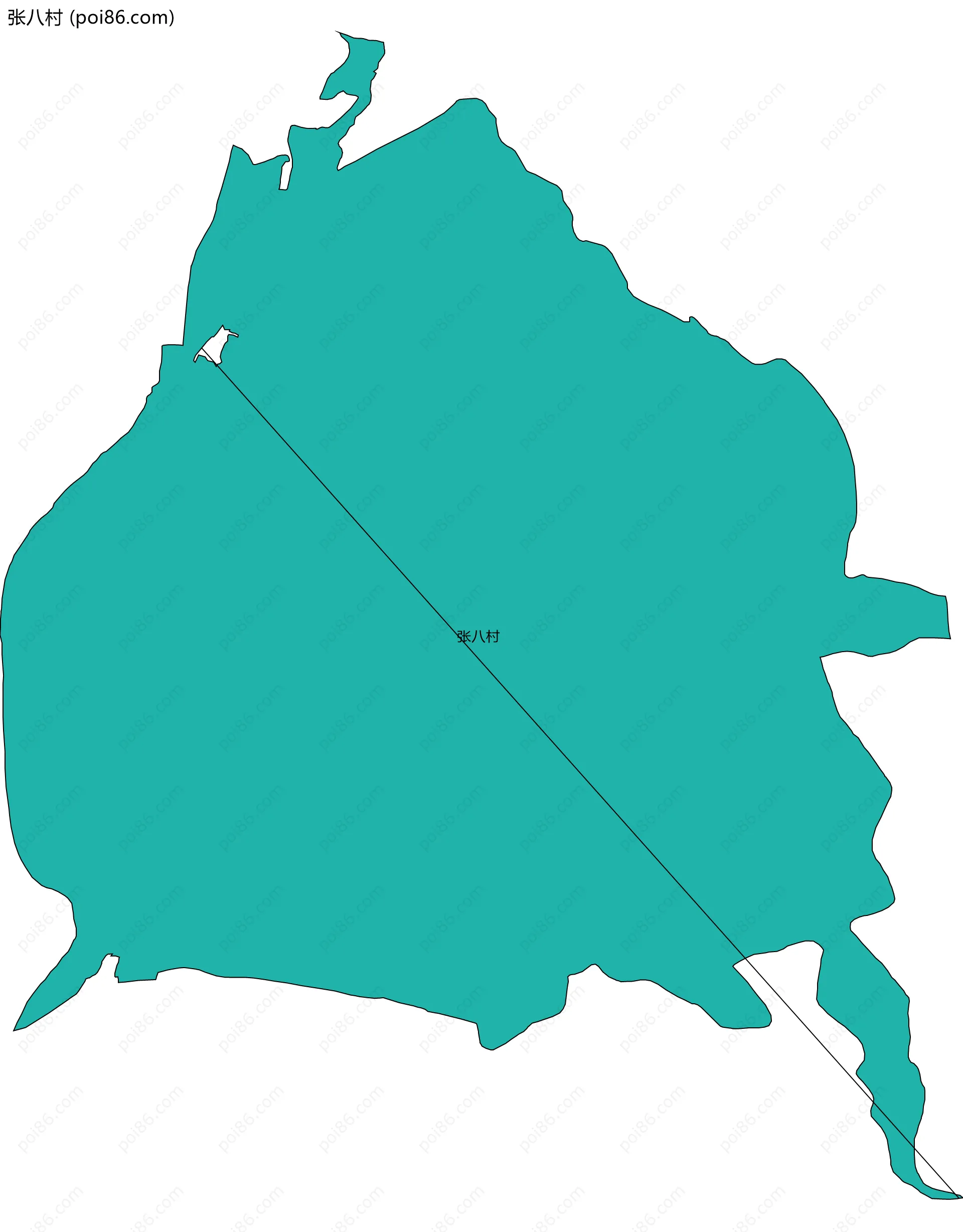 张八村边界地图