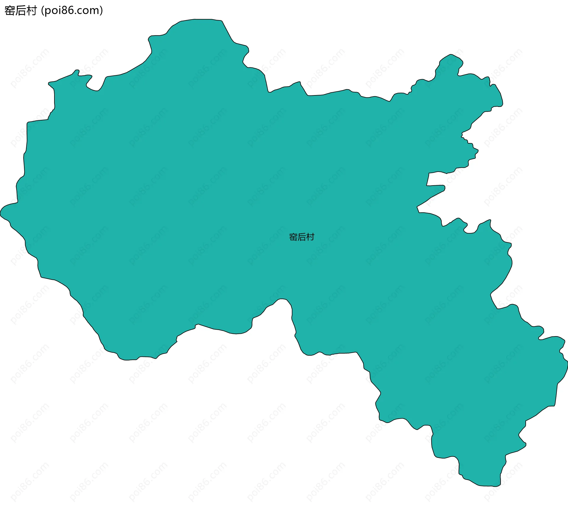 窑后村边界地图