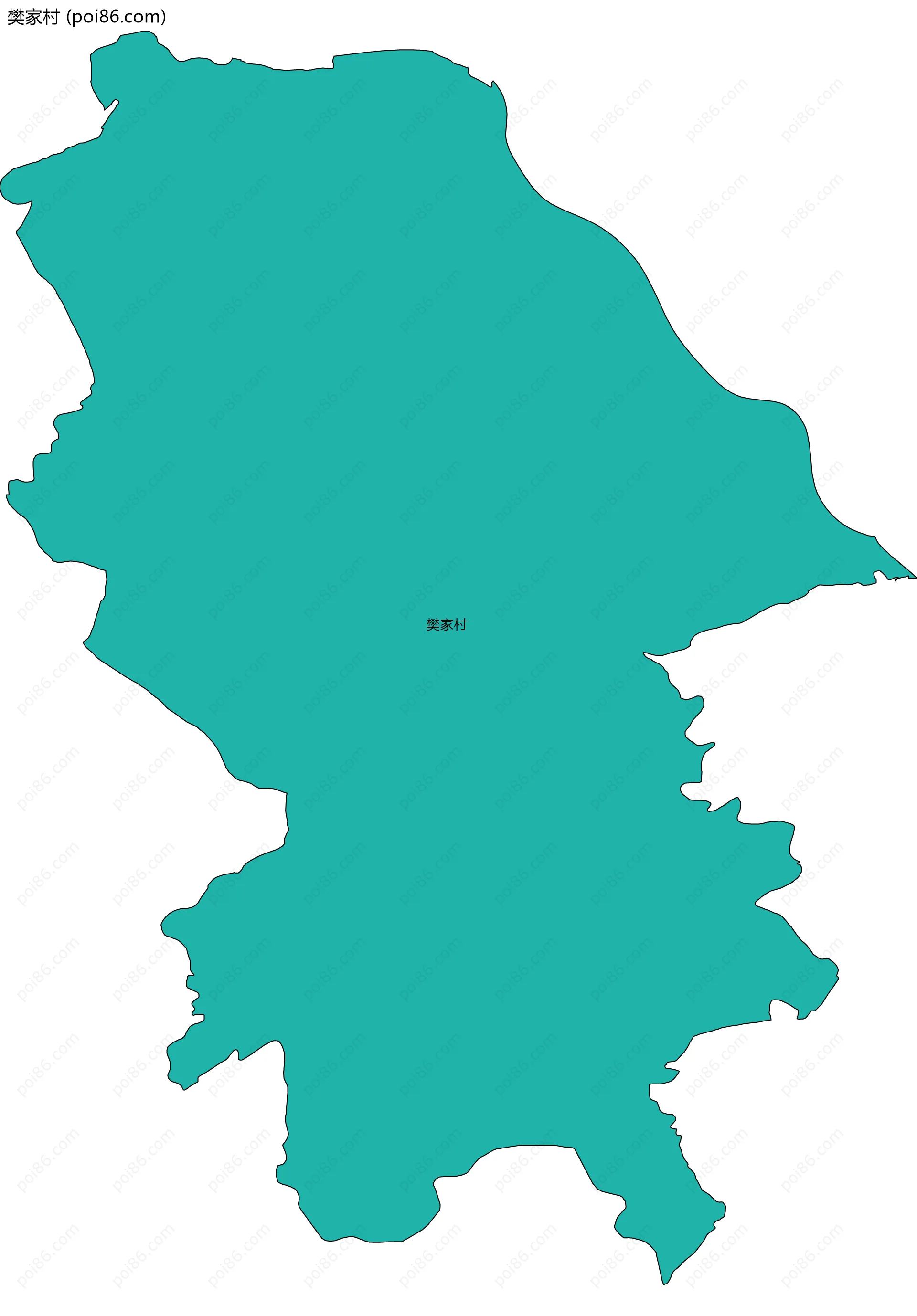 樊家村边界地图