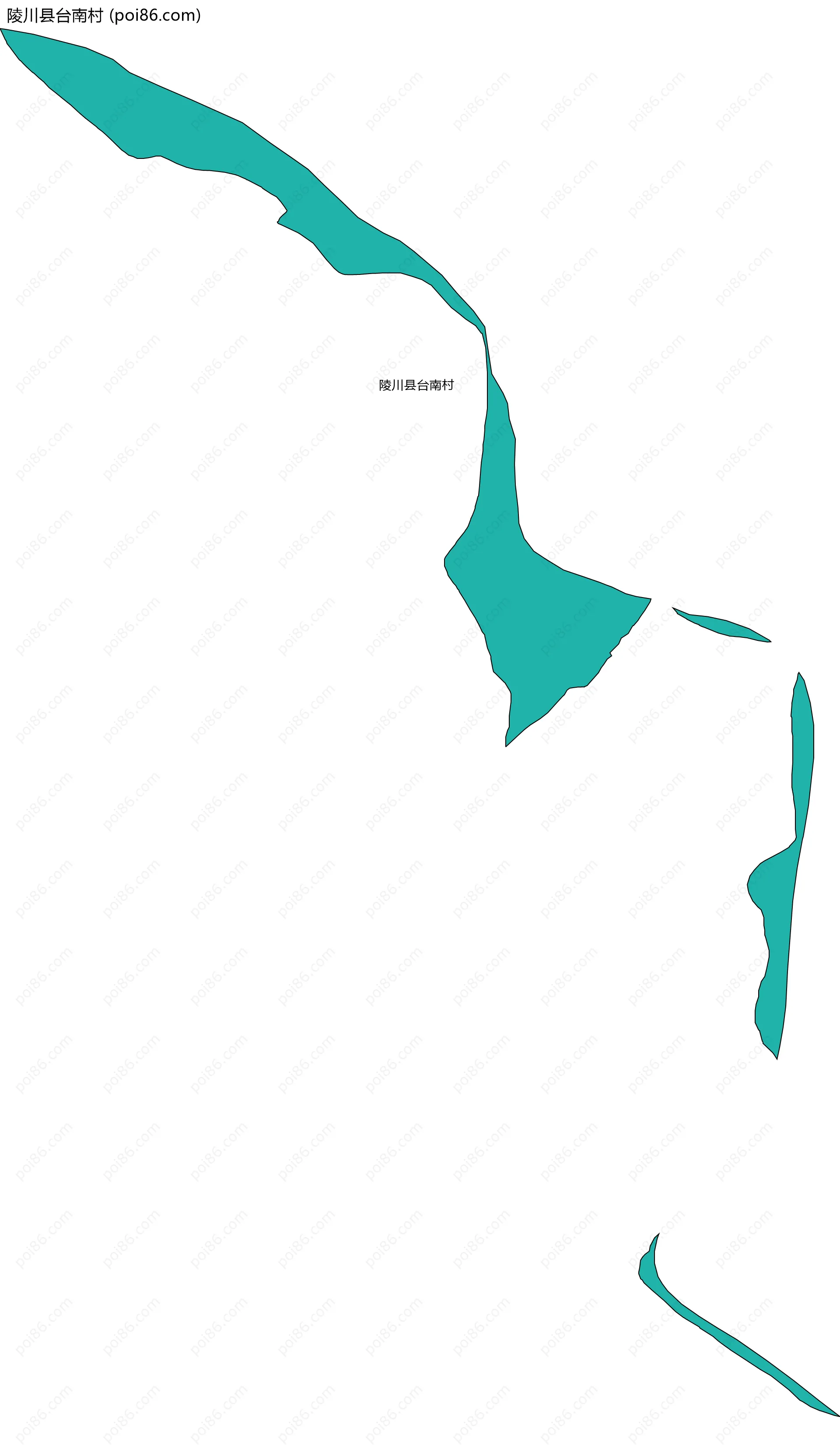 陵川县台南村边界地图