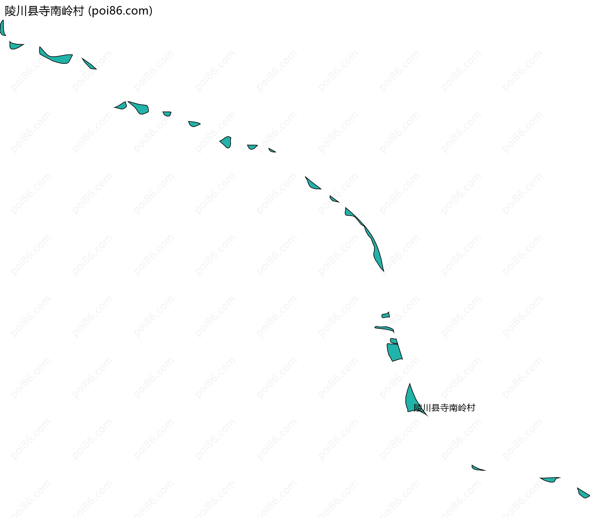 陵川县寺南岭村边界地图