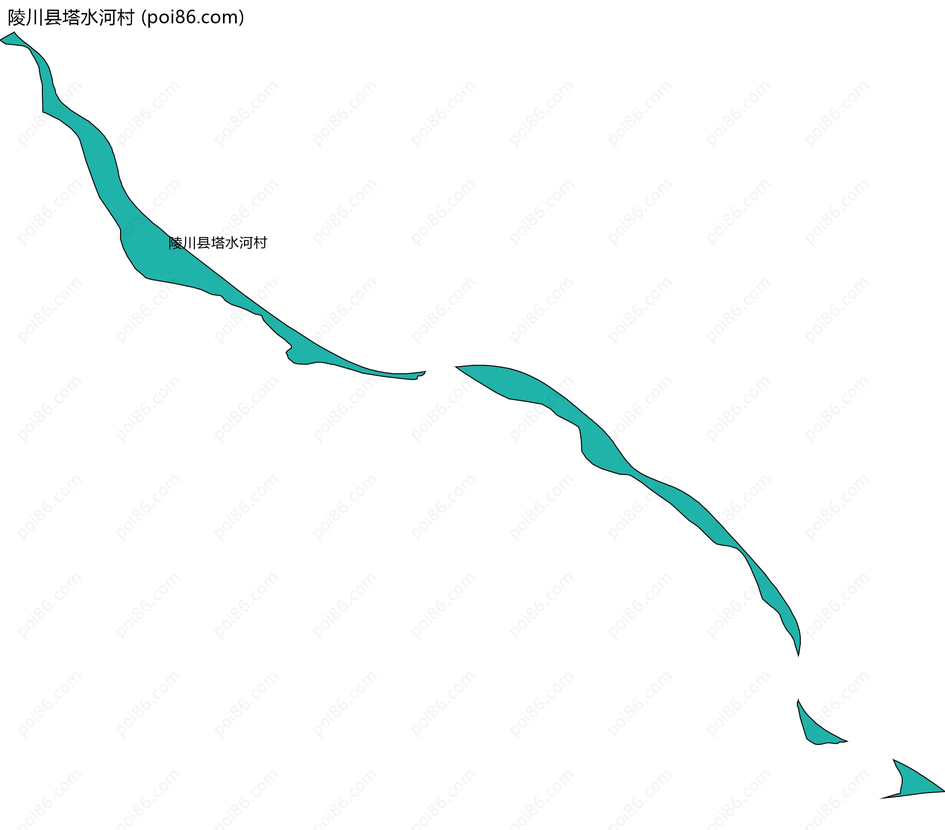 陵川县塔水河村边界地图