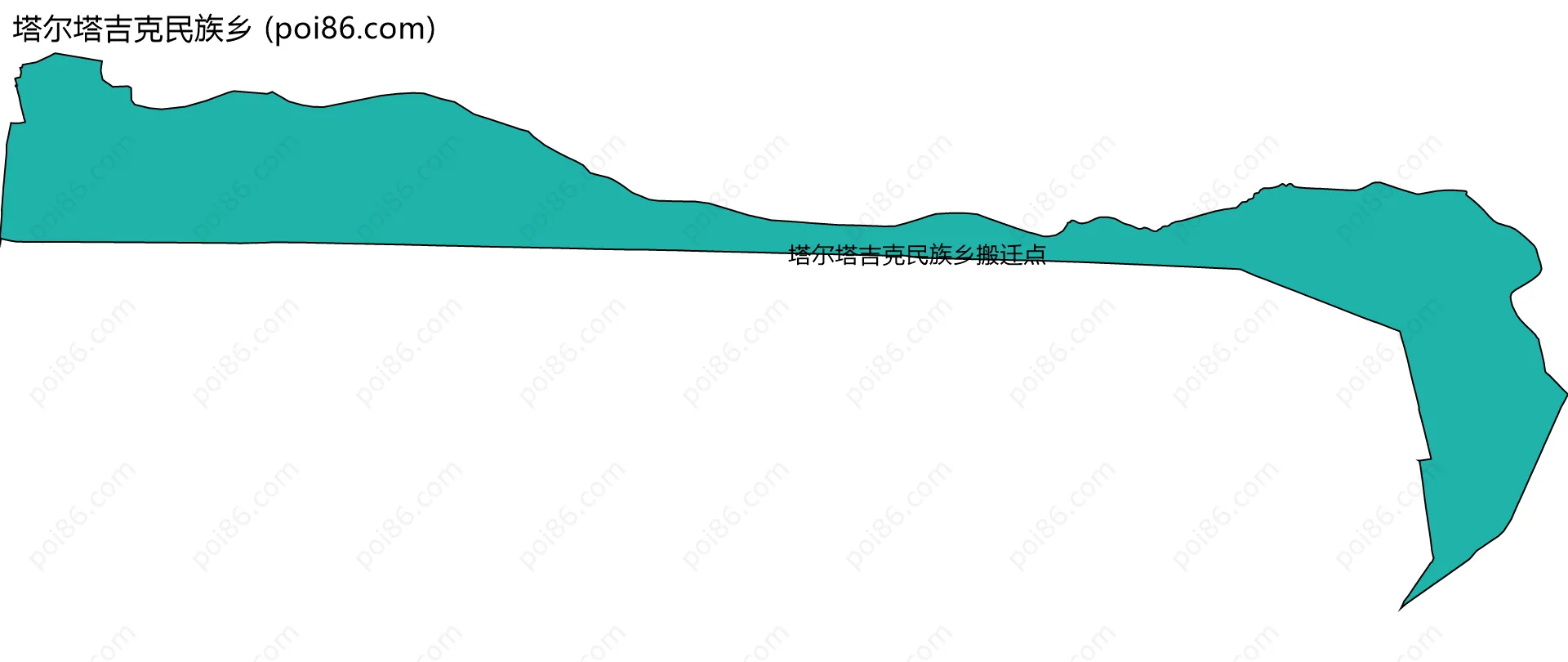 塔尔塔吉克民族乡边界地图(五级行政区划)