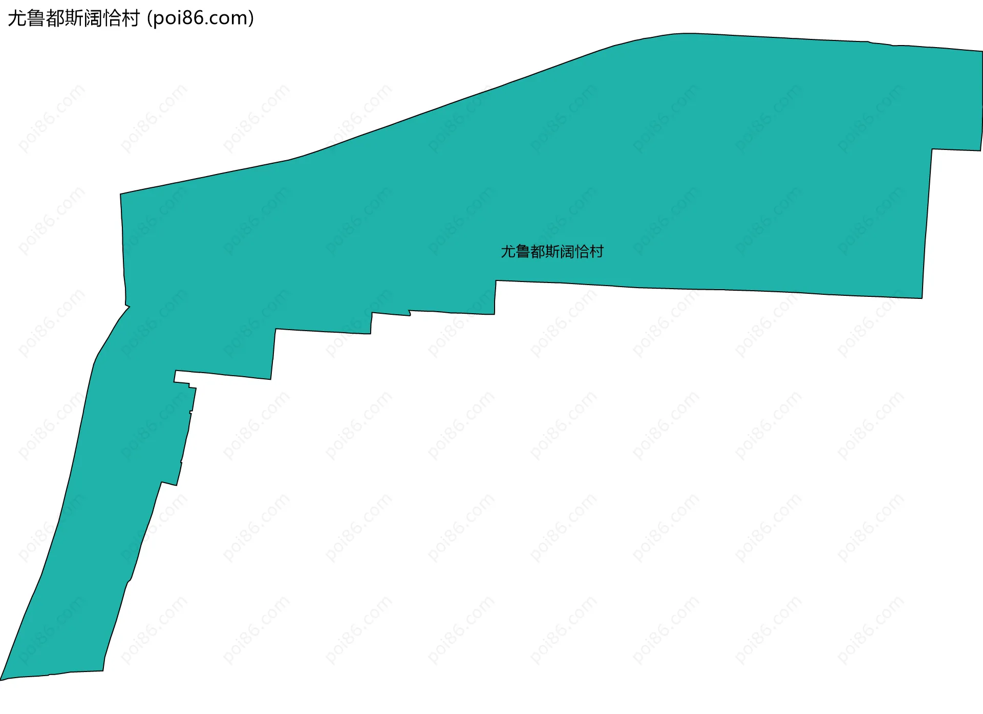 尤鲁都斯阔恰村边界地图