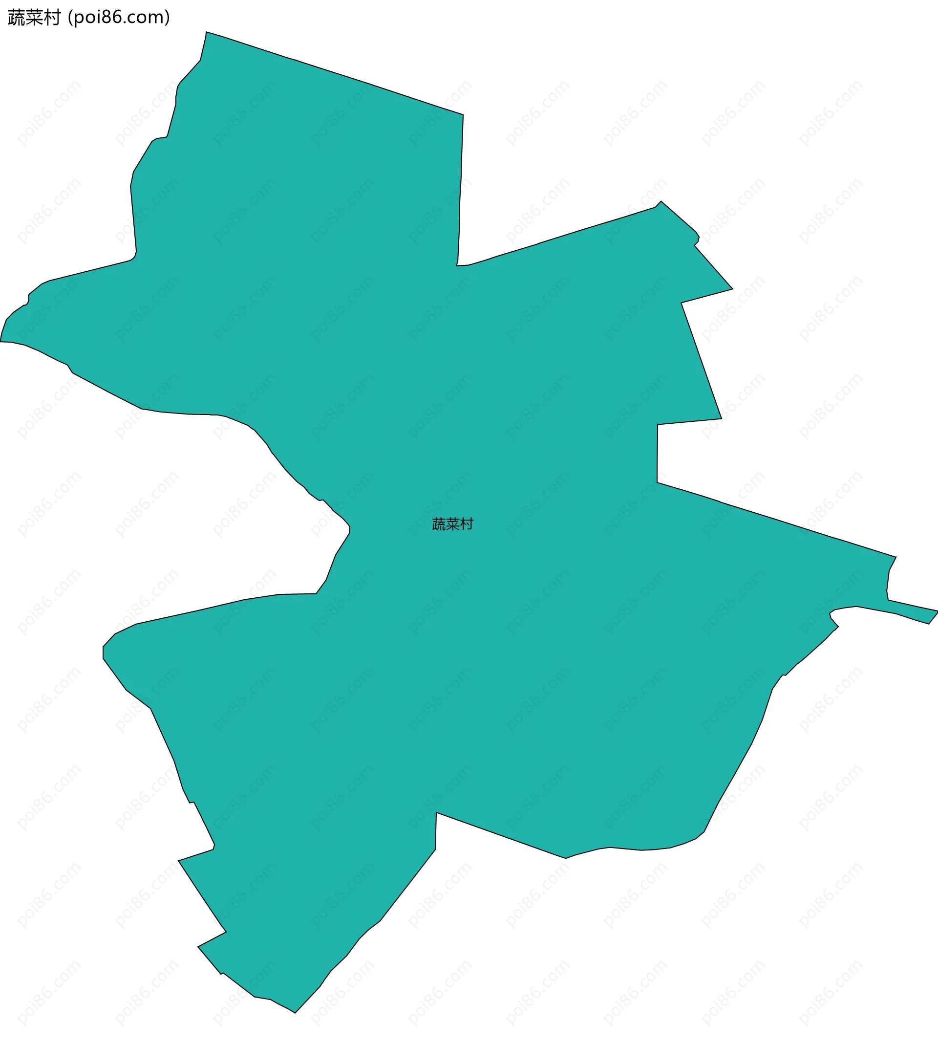 蔬菜村边界地图