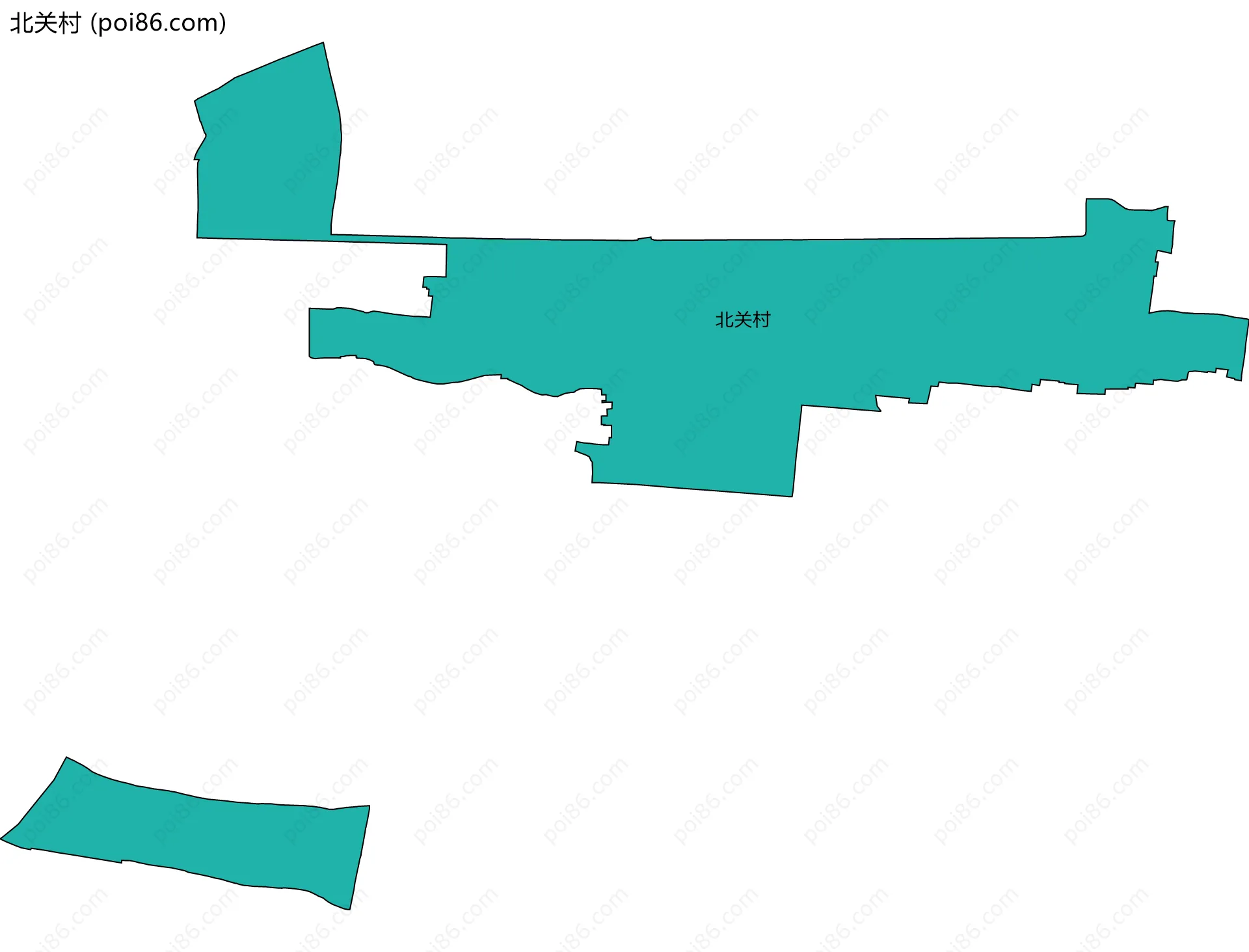 北关村边界地图
