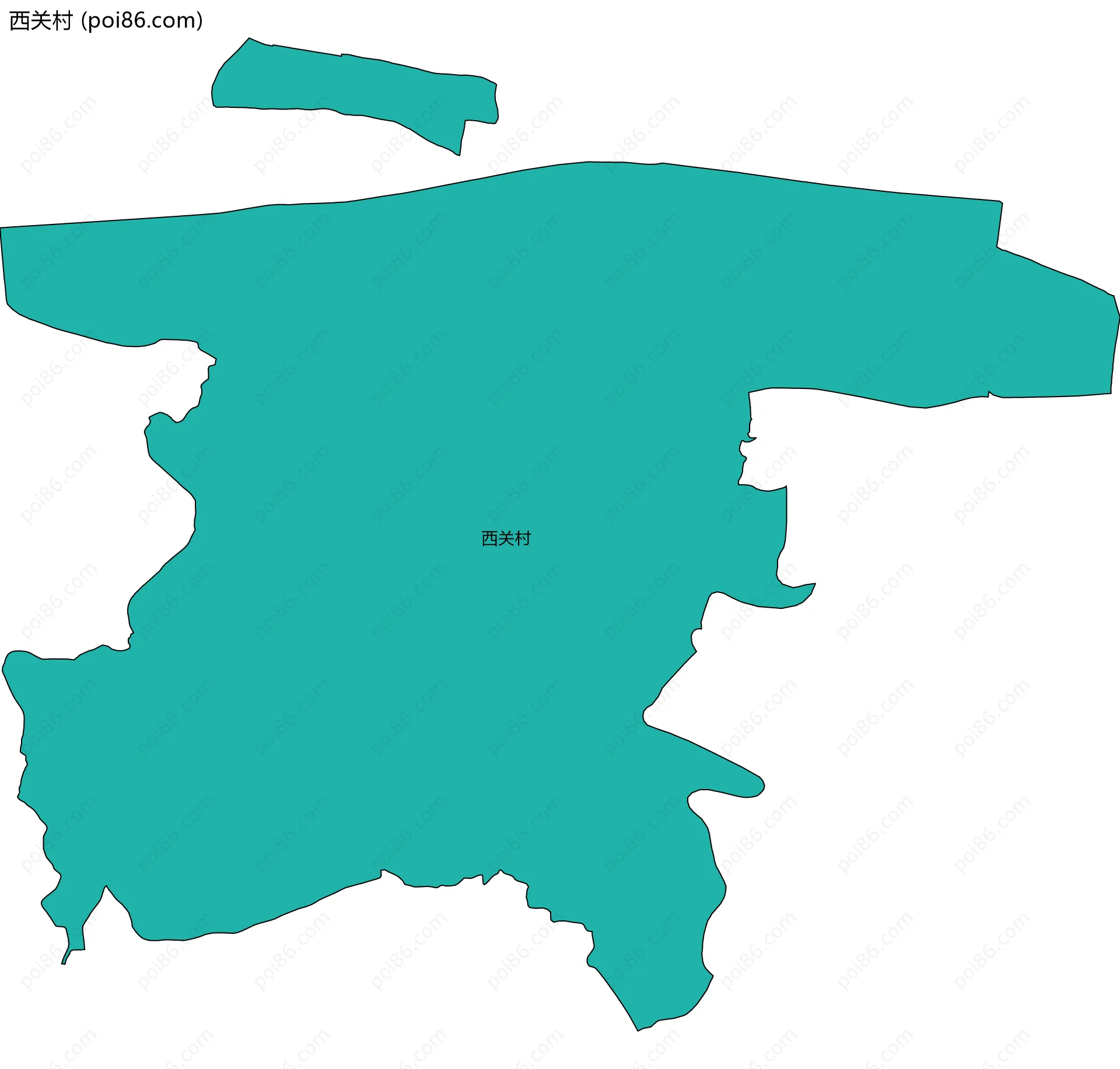 西关村边界地图