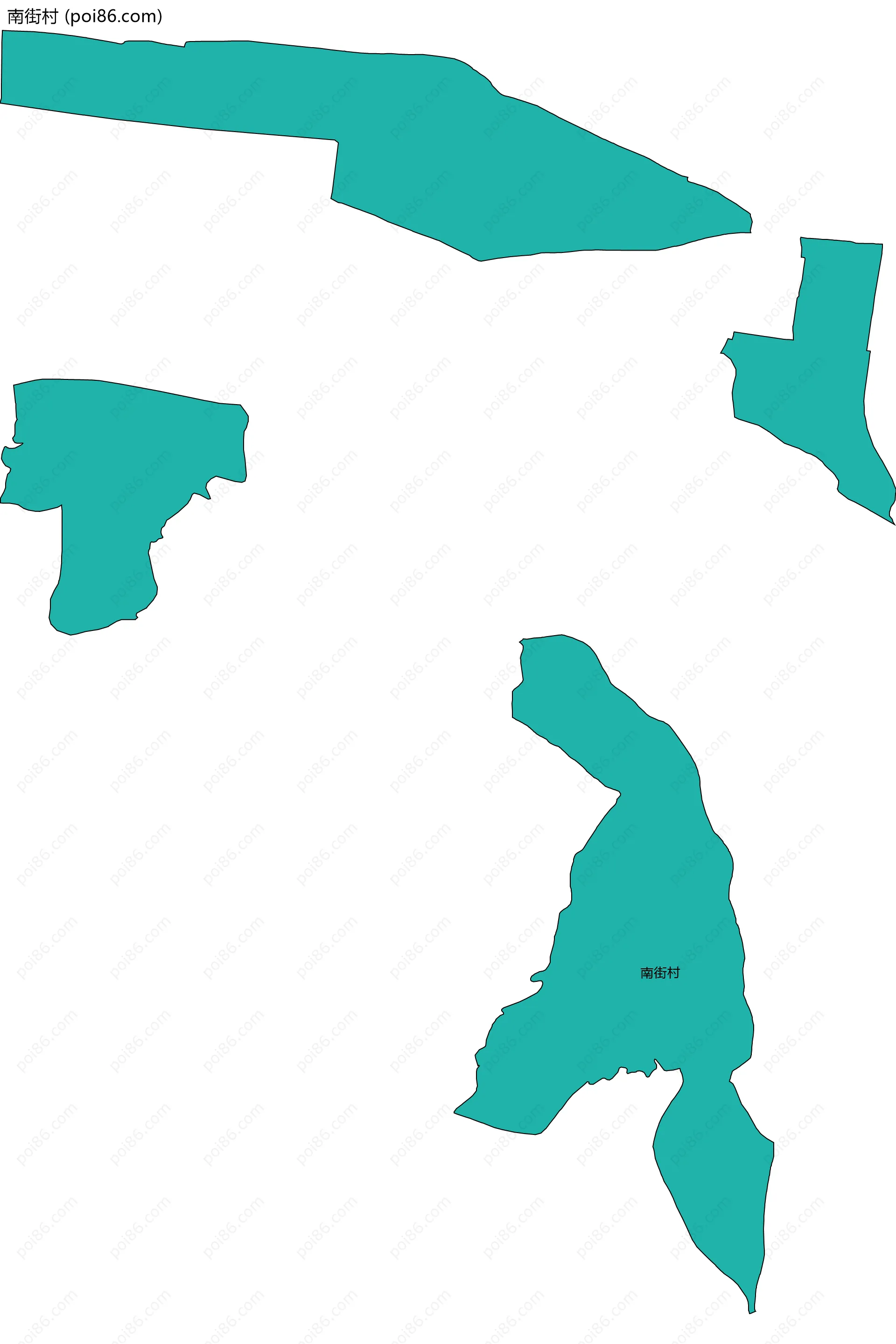 南街村边界地图