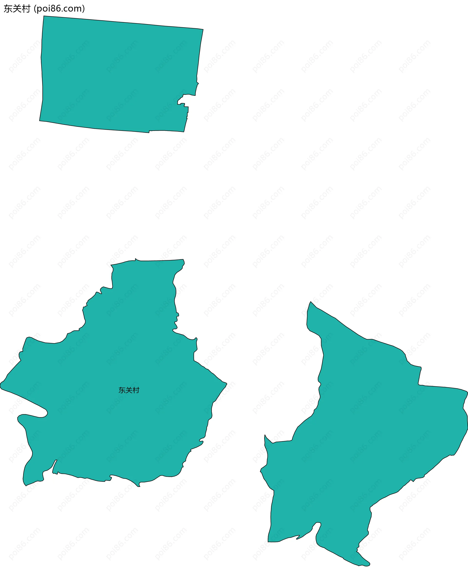 东关村边界地图