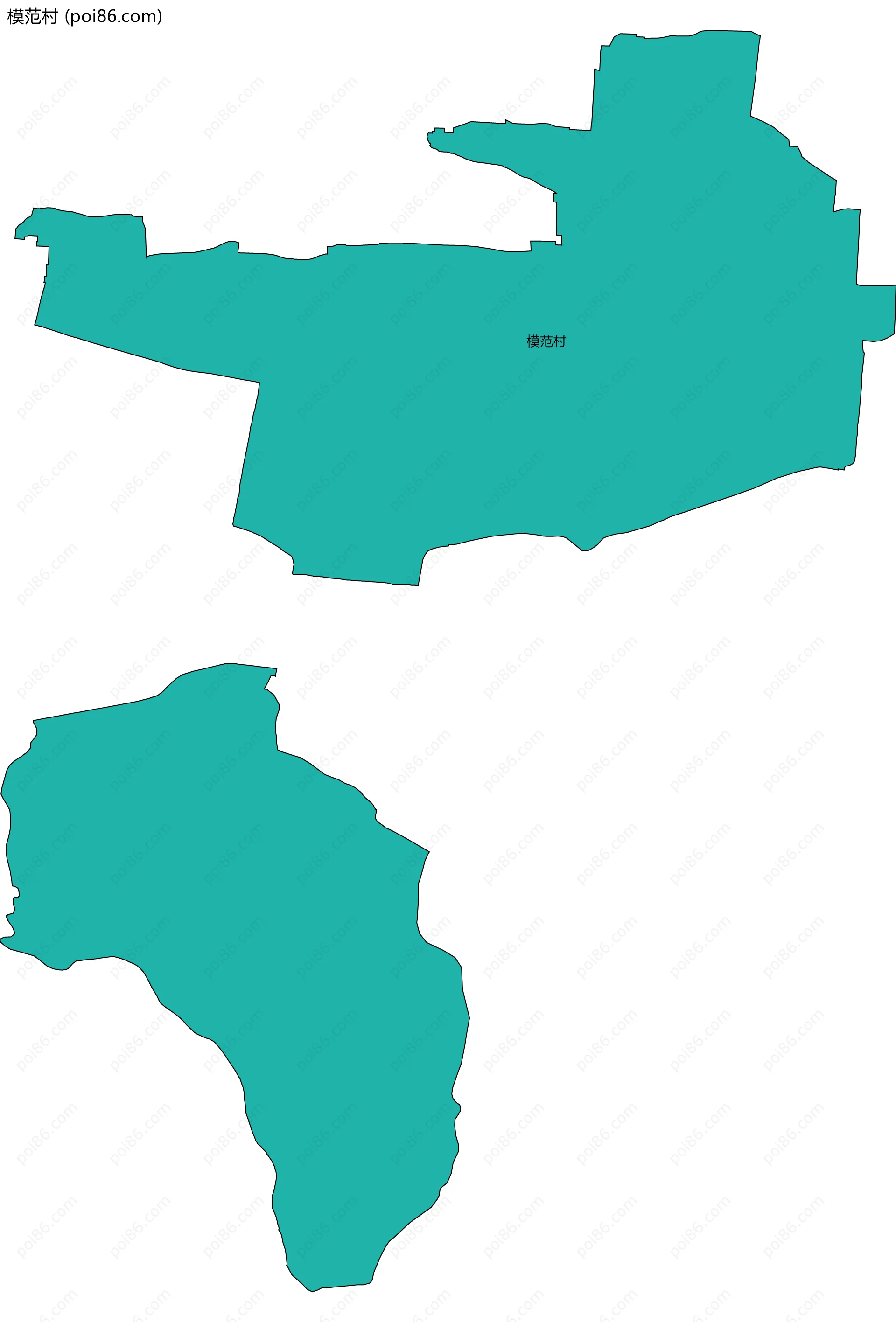 模范村边界地图