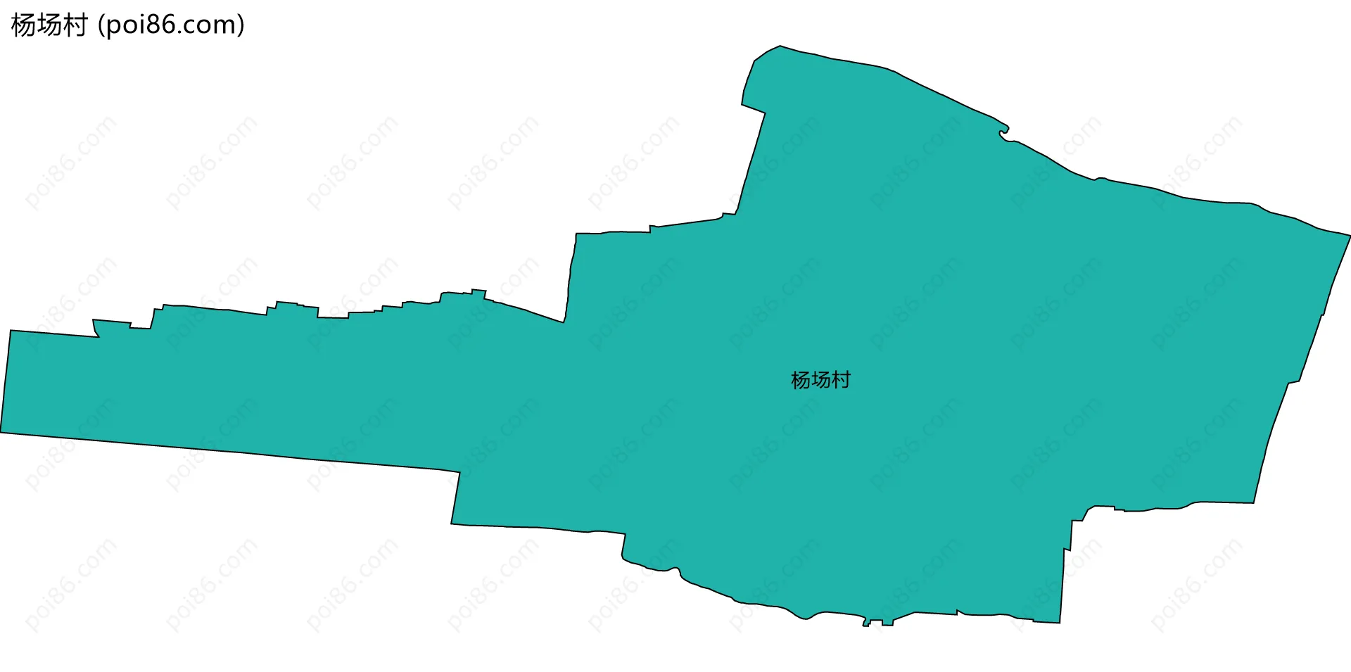 杨场村边界地图