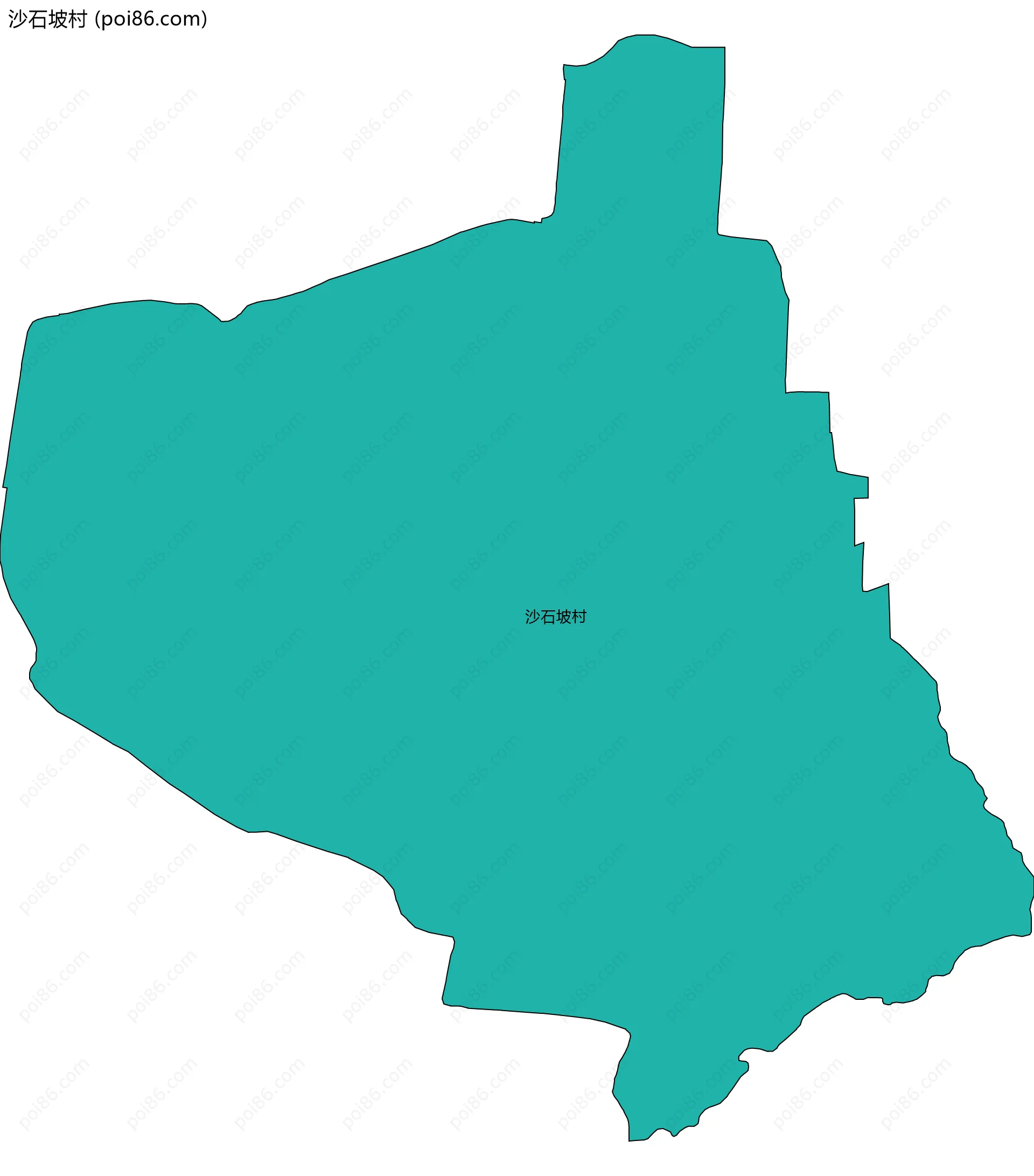 沙石坡村边界地图