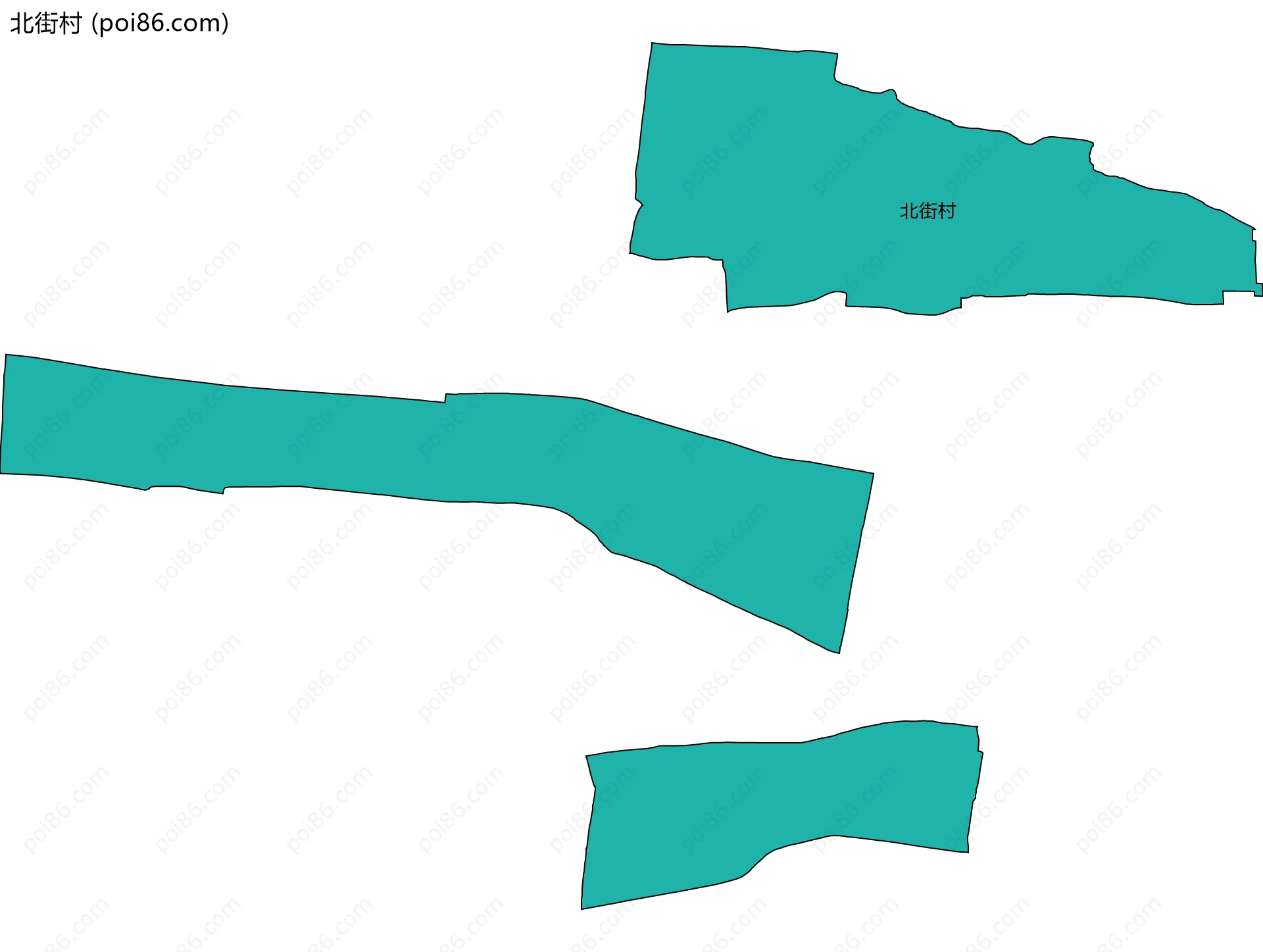 北街村边界地图