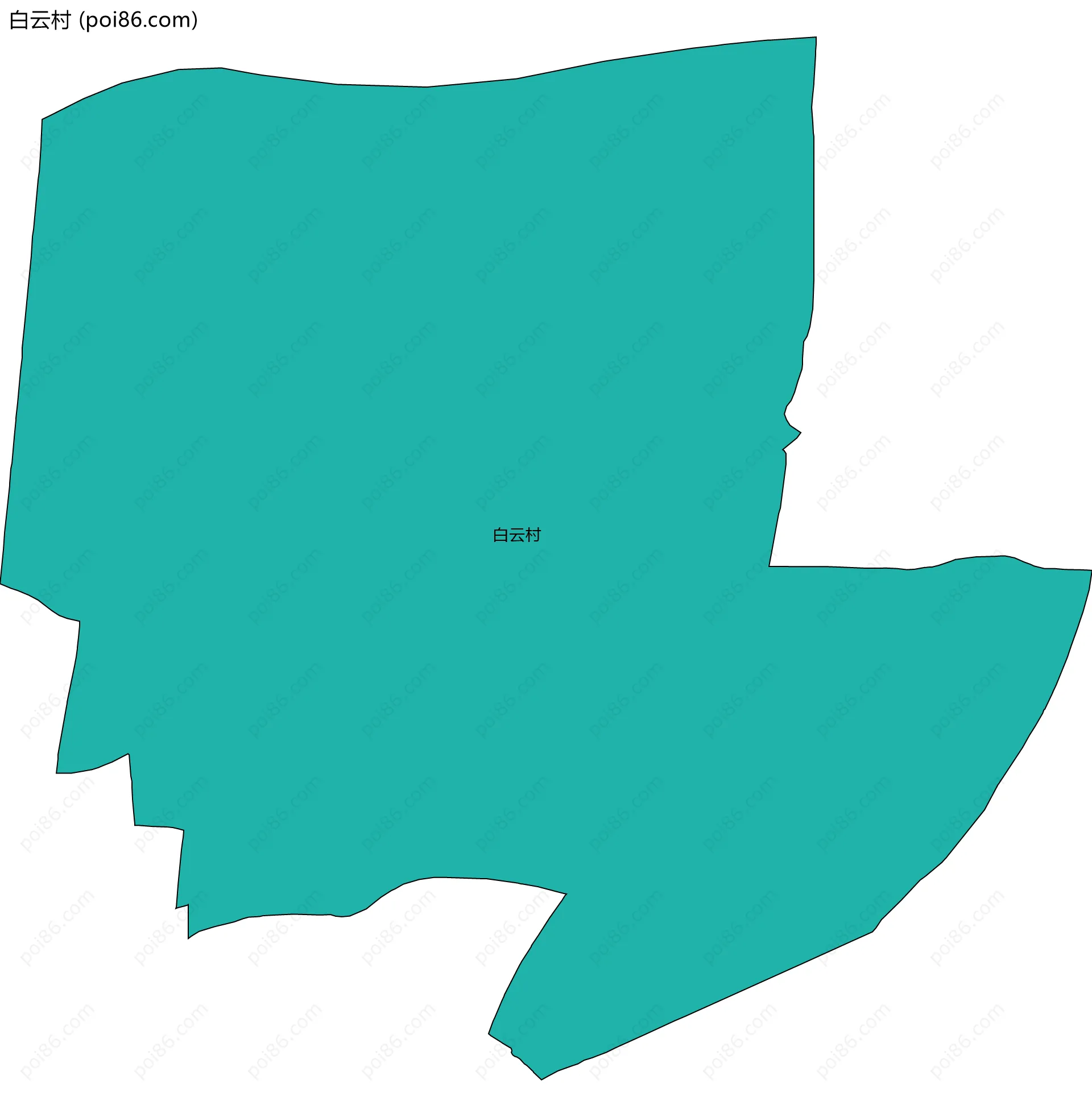 白云村边界地图
