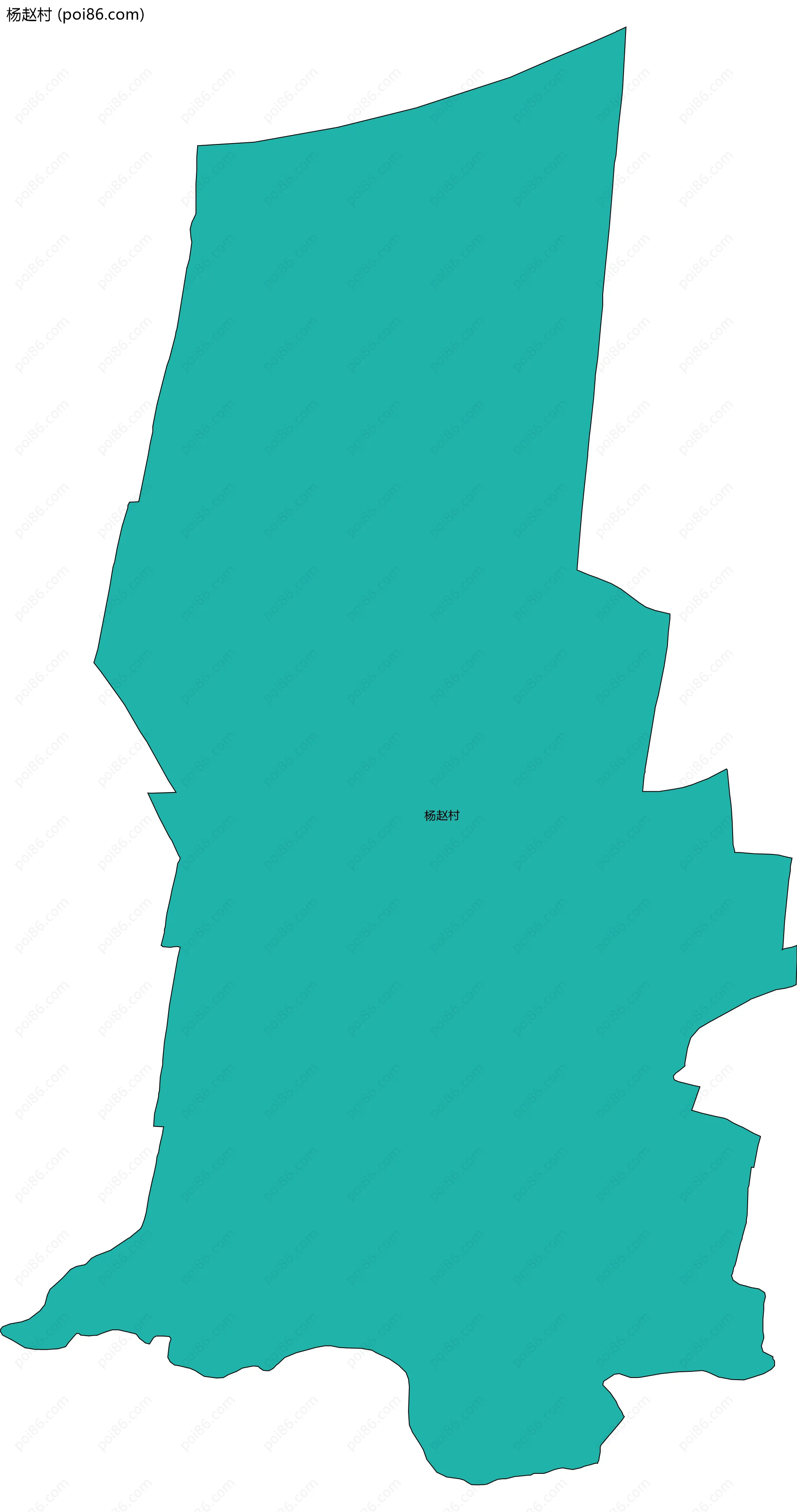 杨赵村边界地图