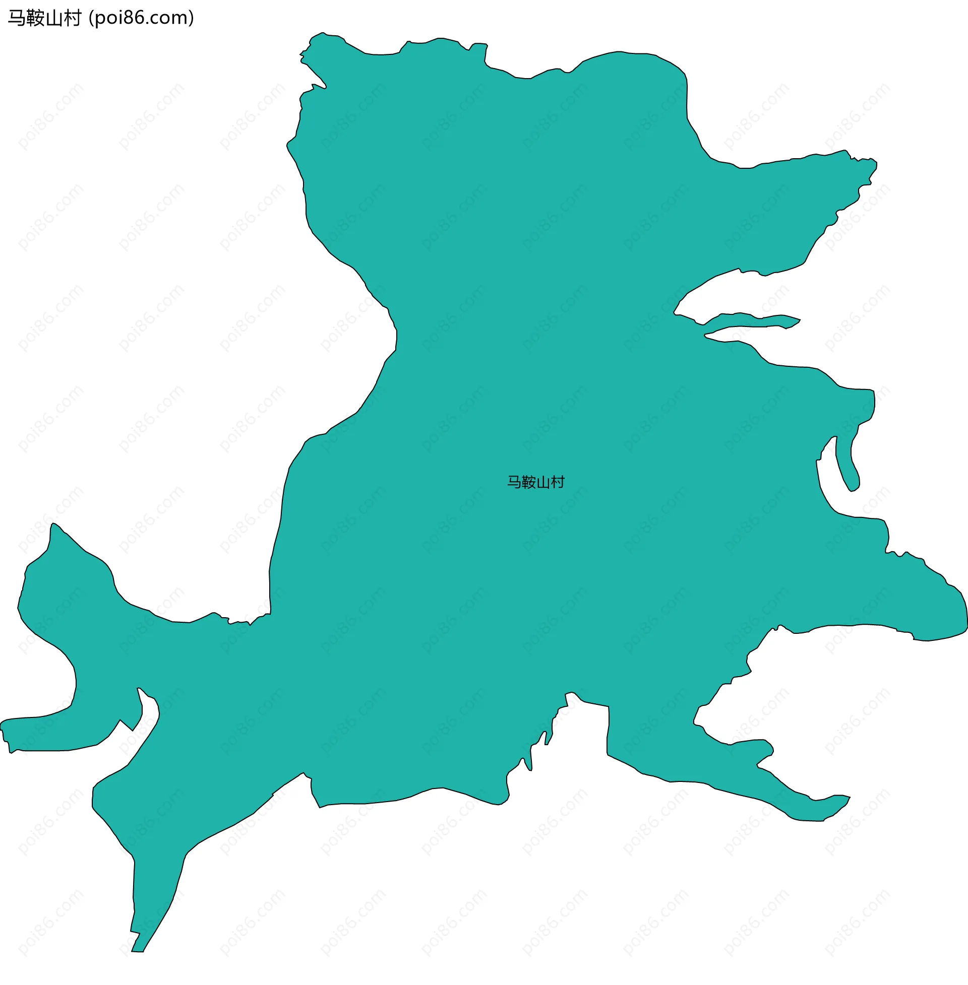 马鞍山村边界地图