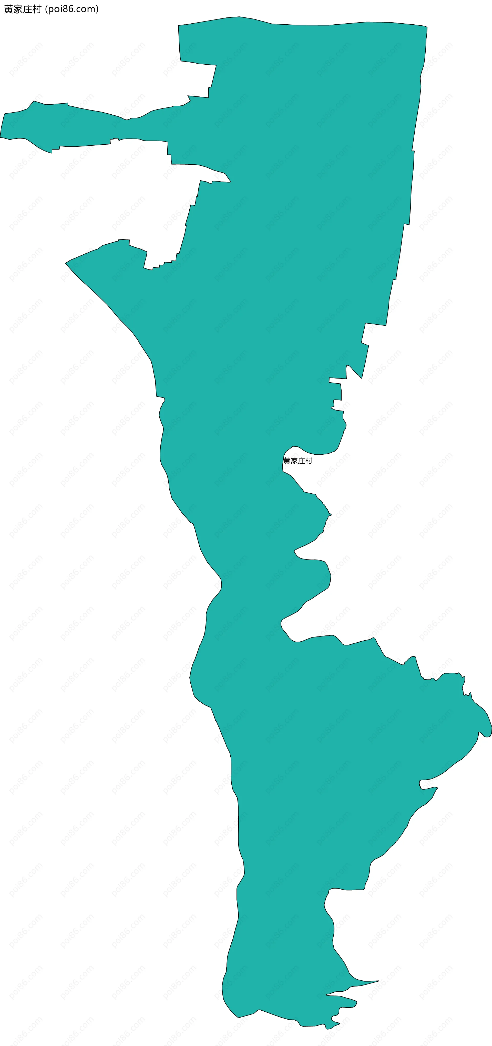 黄家庄村边界地图