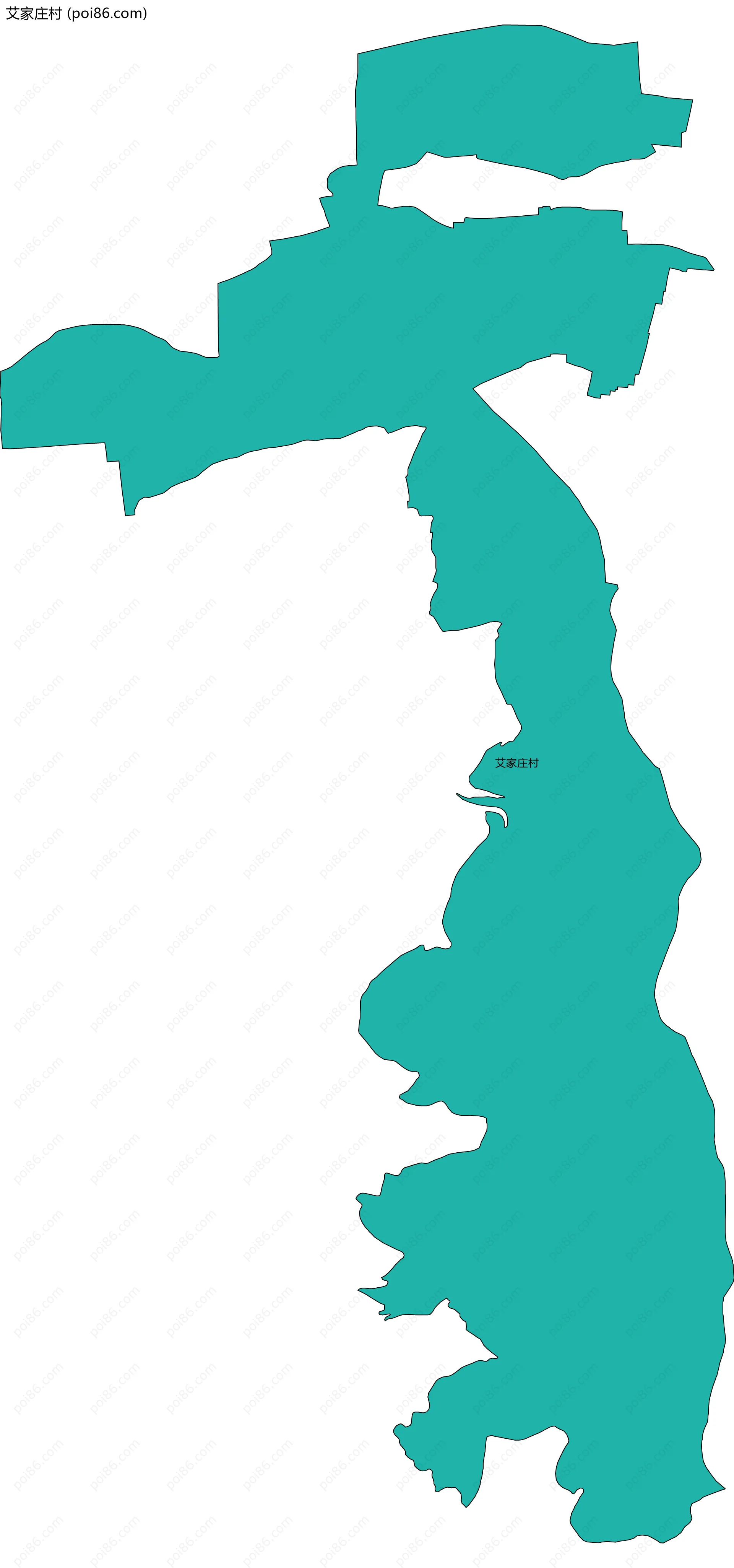 艾家庄村边界地图