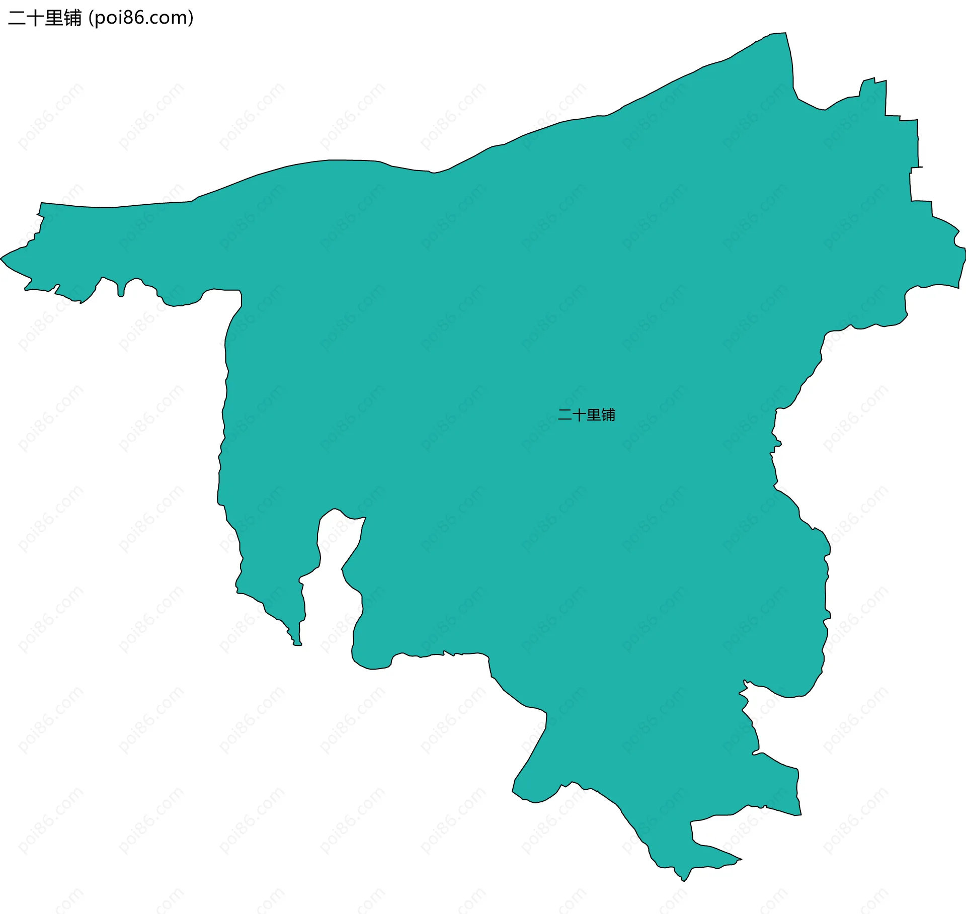 二十里铺边界地图