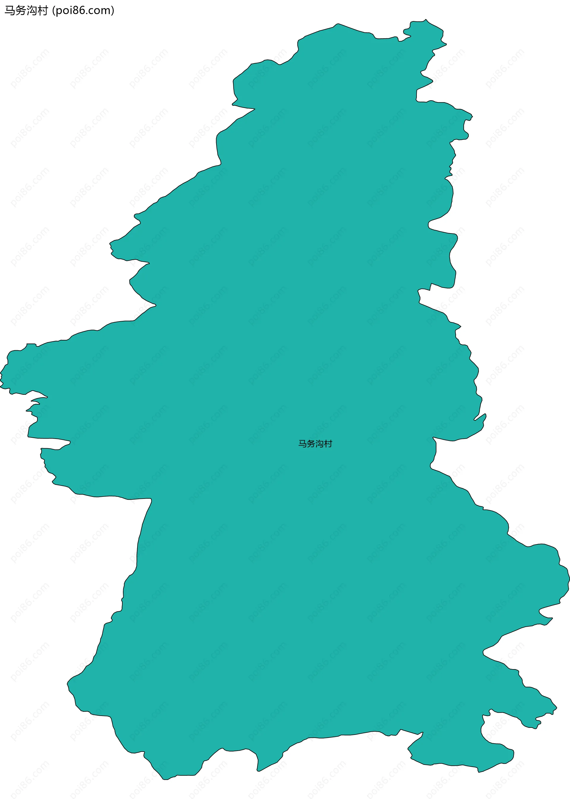 马务沟村边界地图