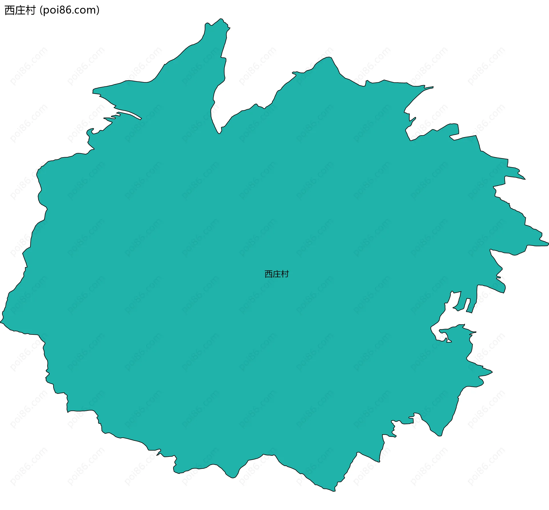西庄村边界地图