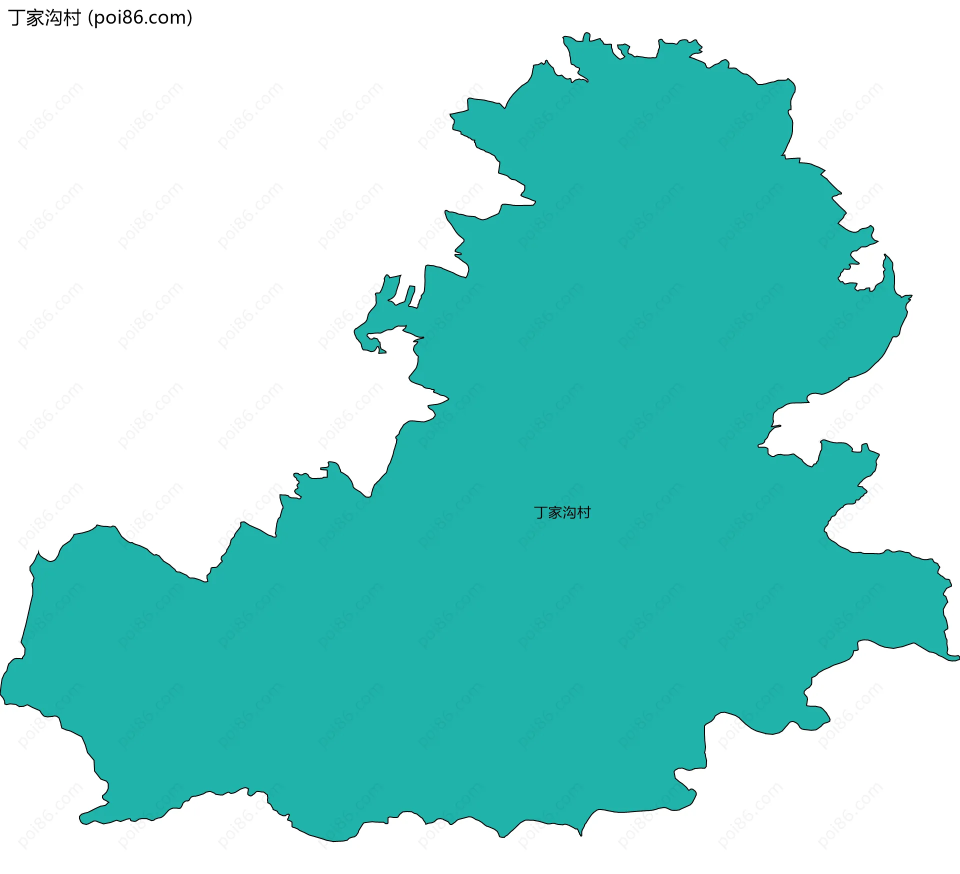丁家沟村边界地图