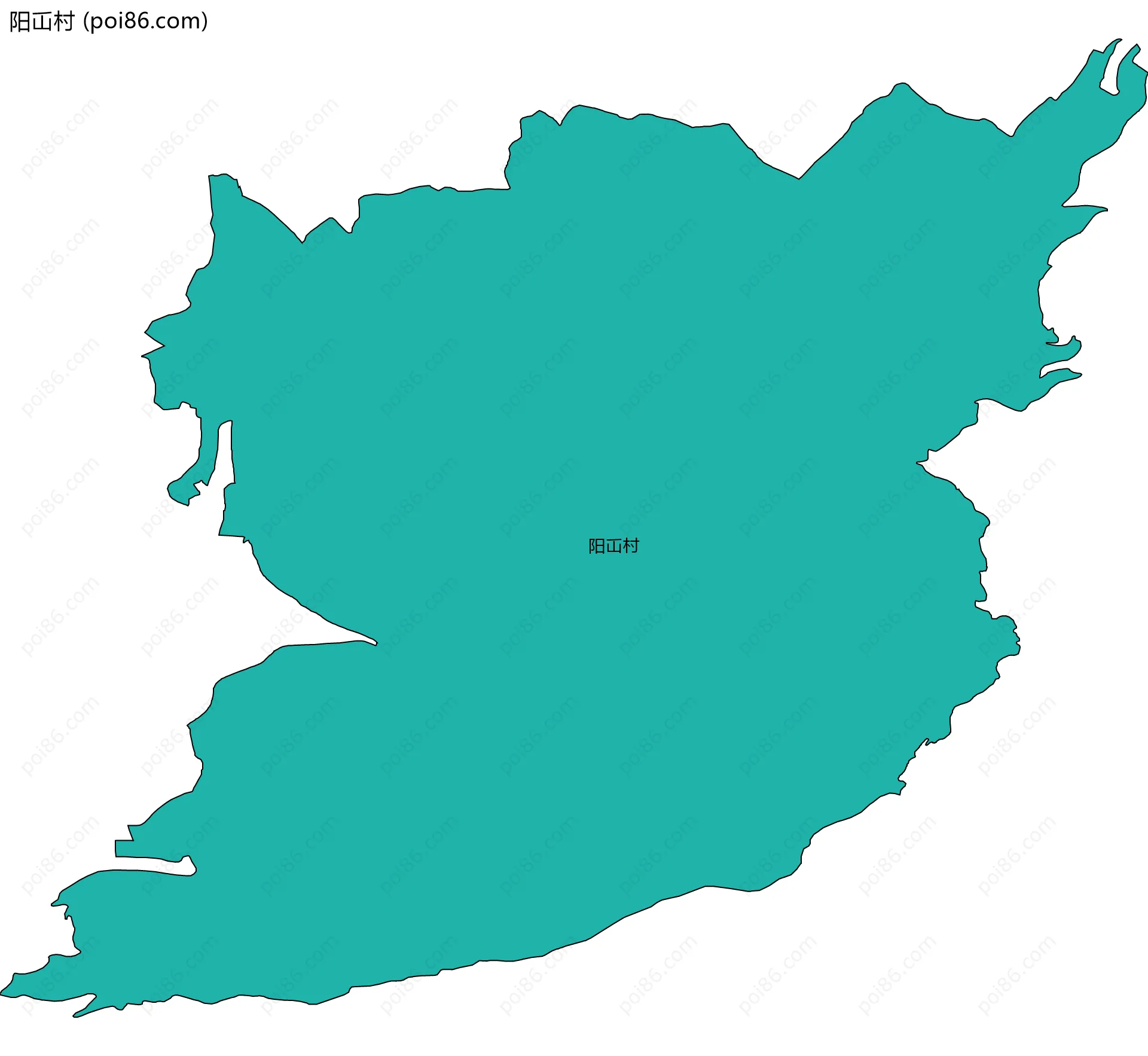 阳屲村边界地图