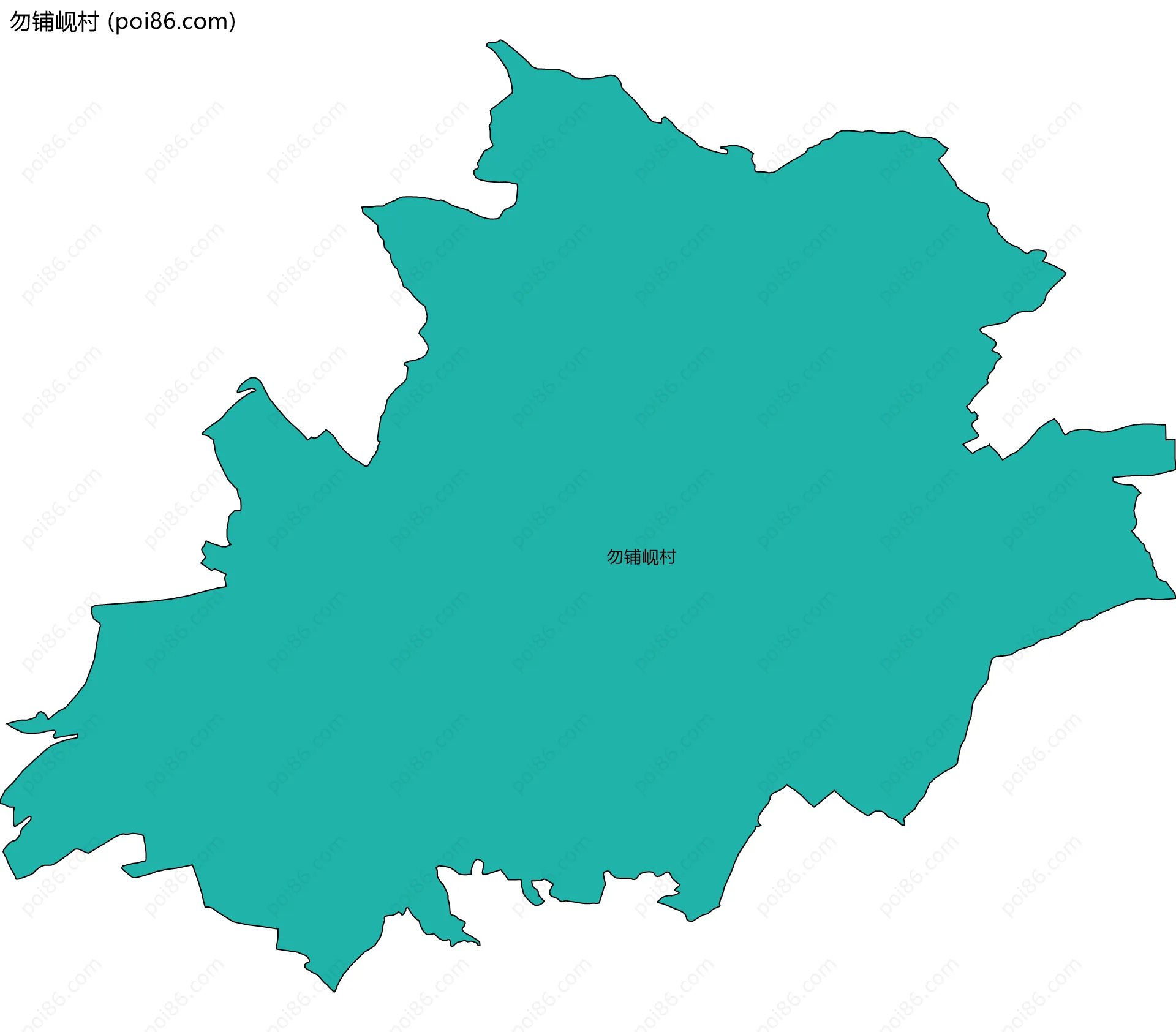 勿铺岘村边界地图