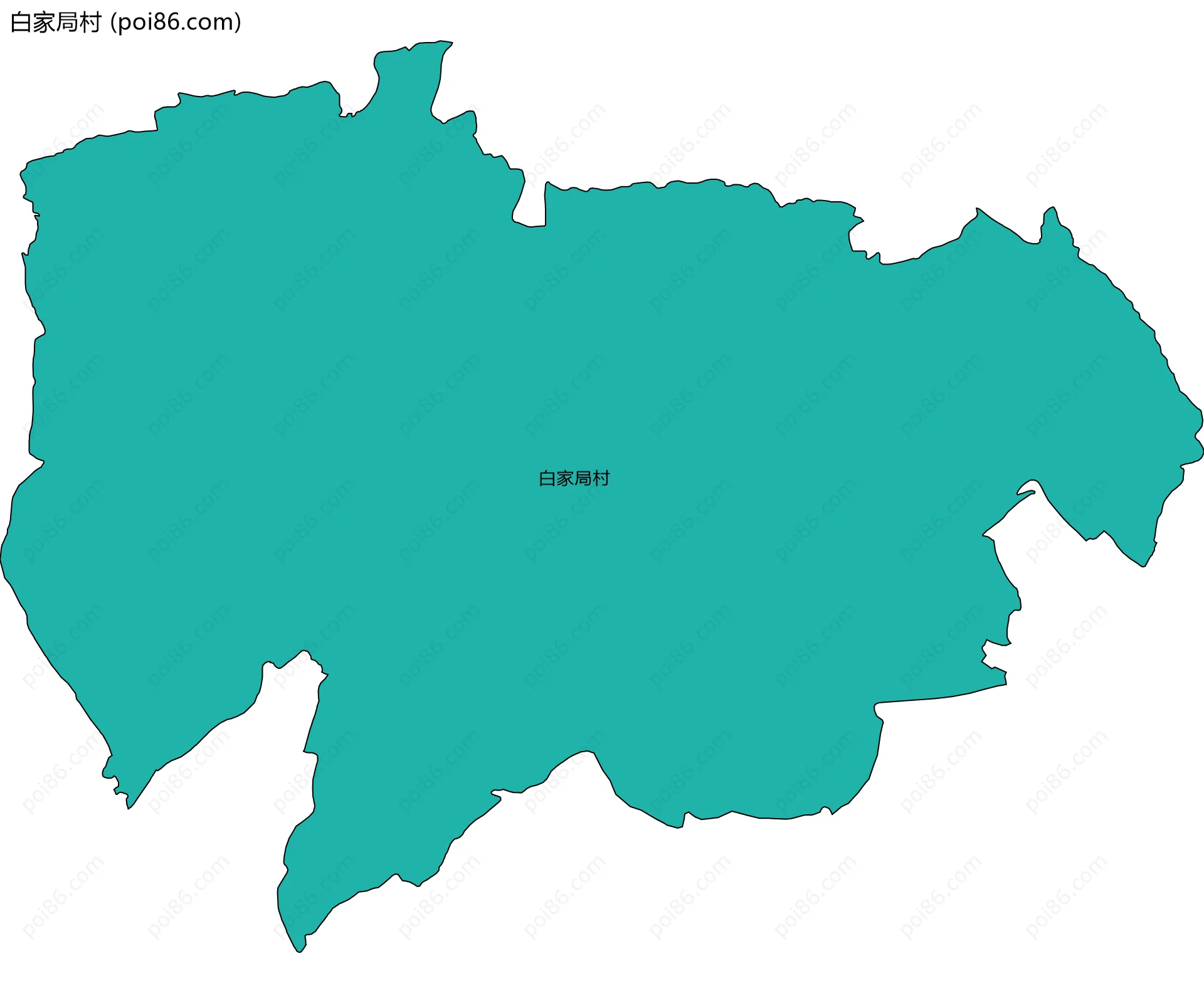 白家局村边界地图