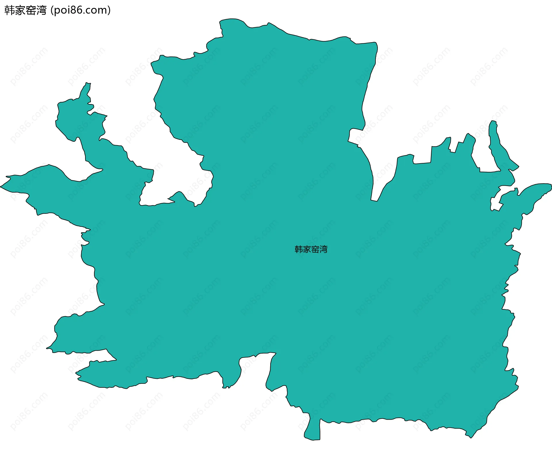 韩家窑湾边界地图