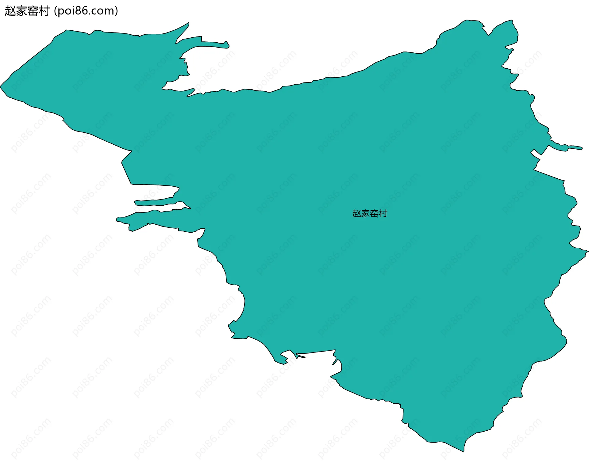 赵家窑村边界地图