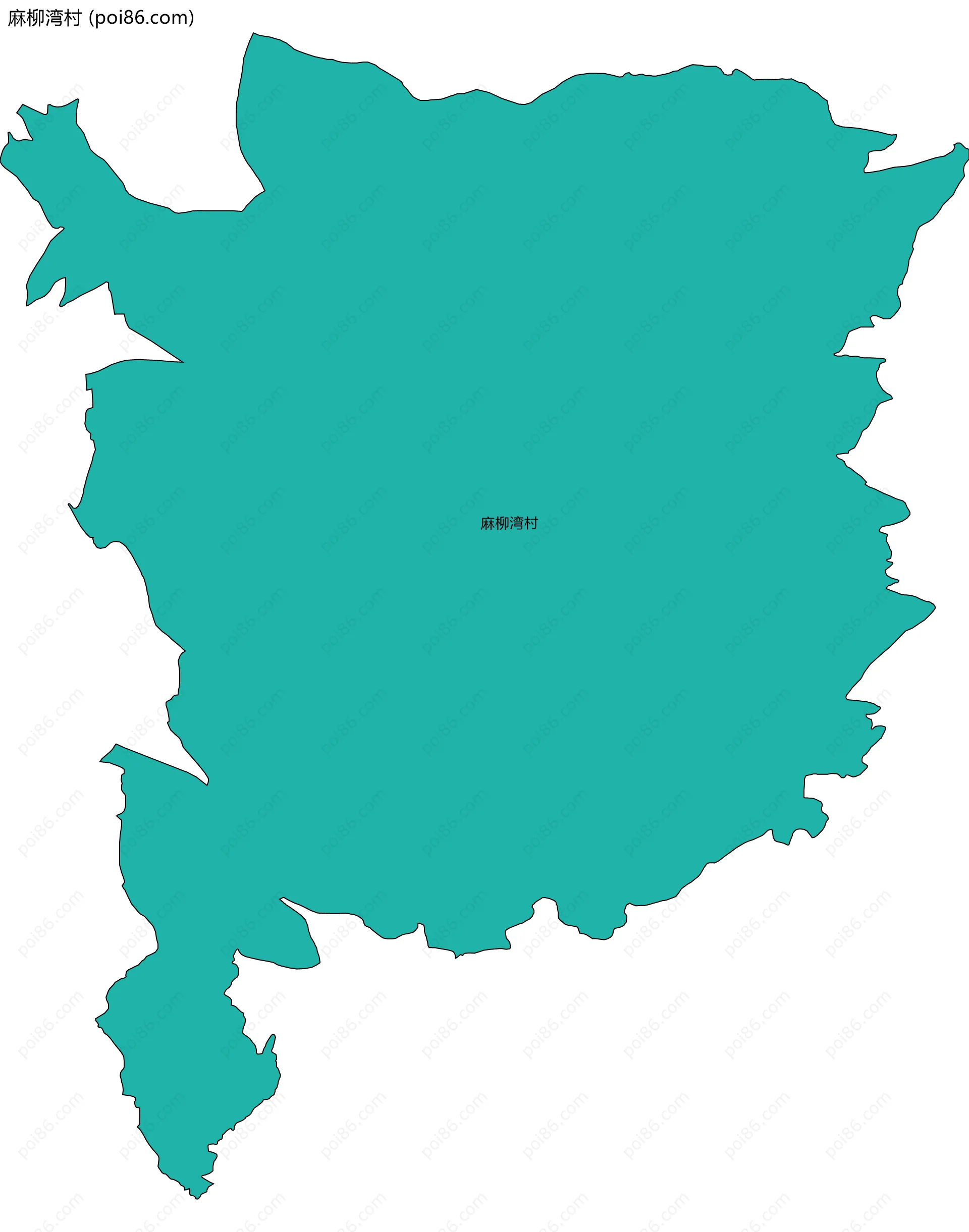 麻柳湾村边界地图
