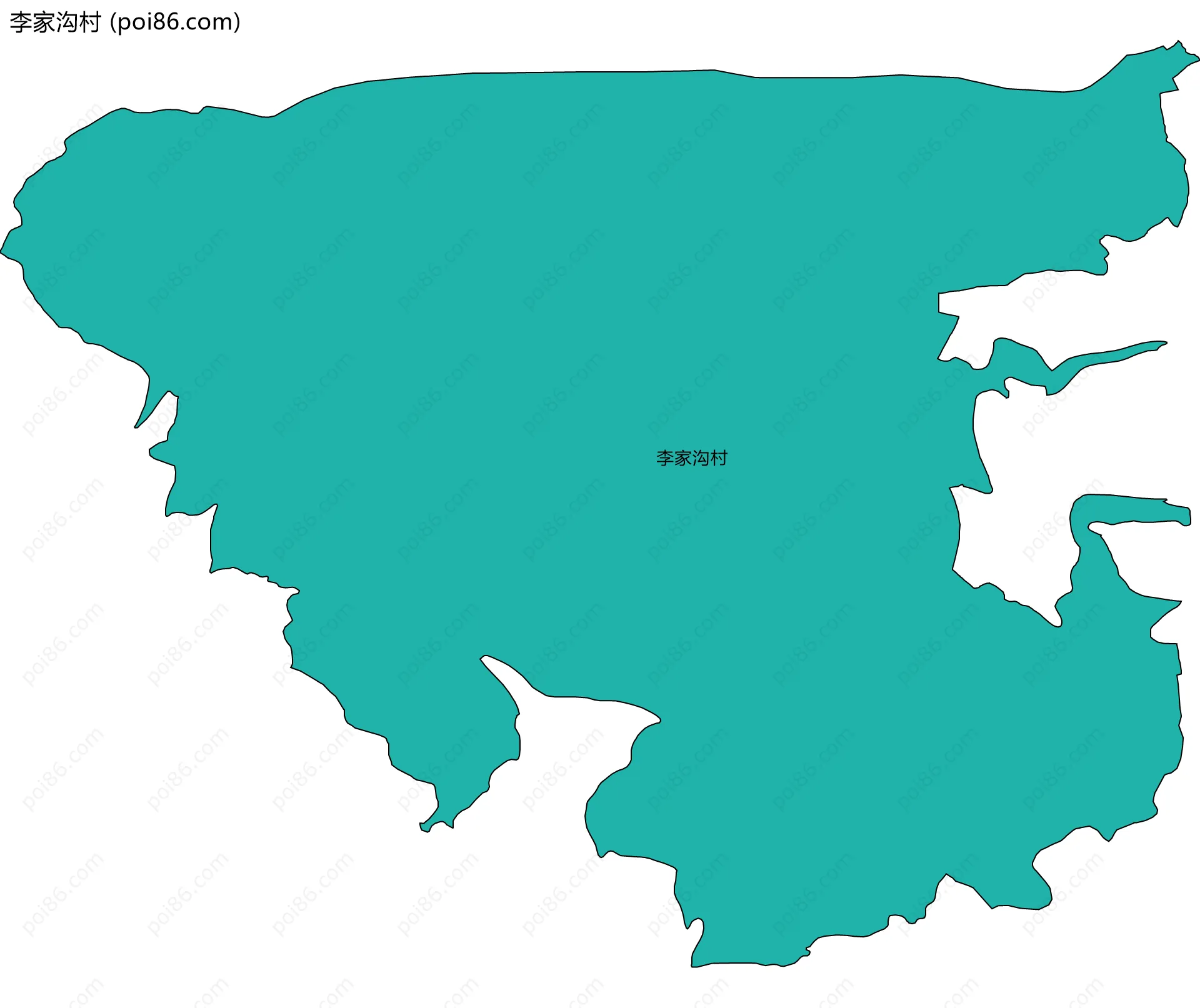 李家沟村边界地图