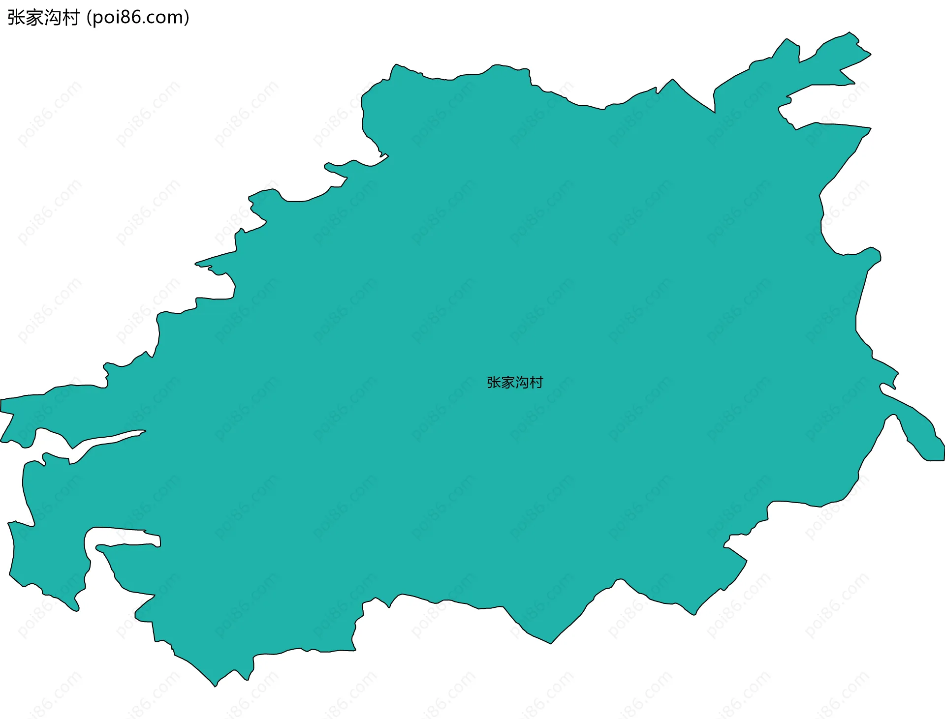 张家沟村边界地图