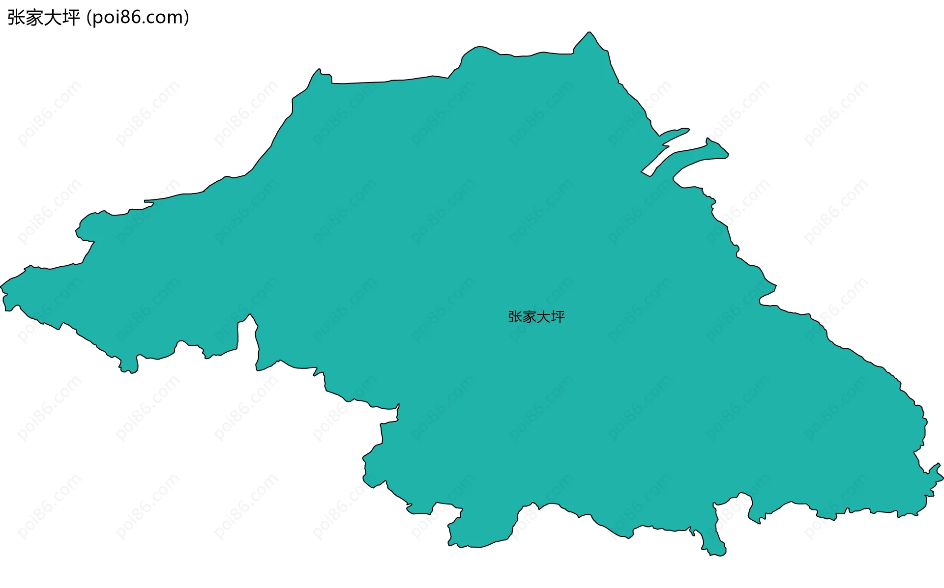 张家大坪边界地图